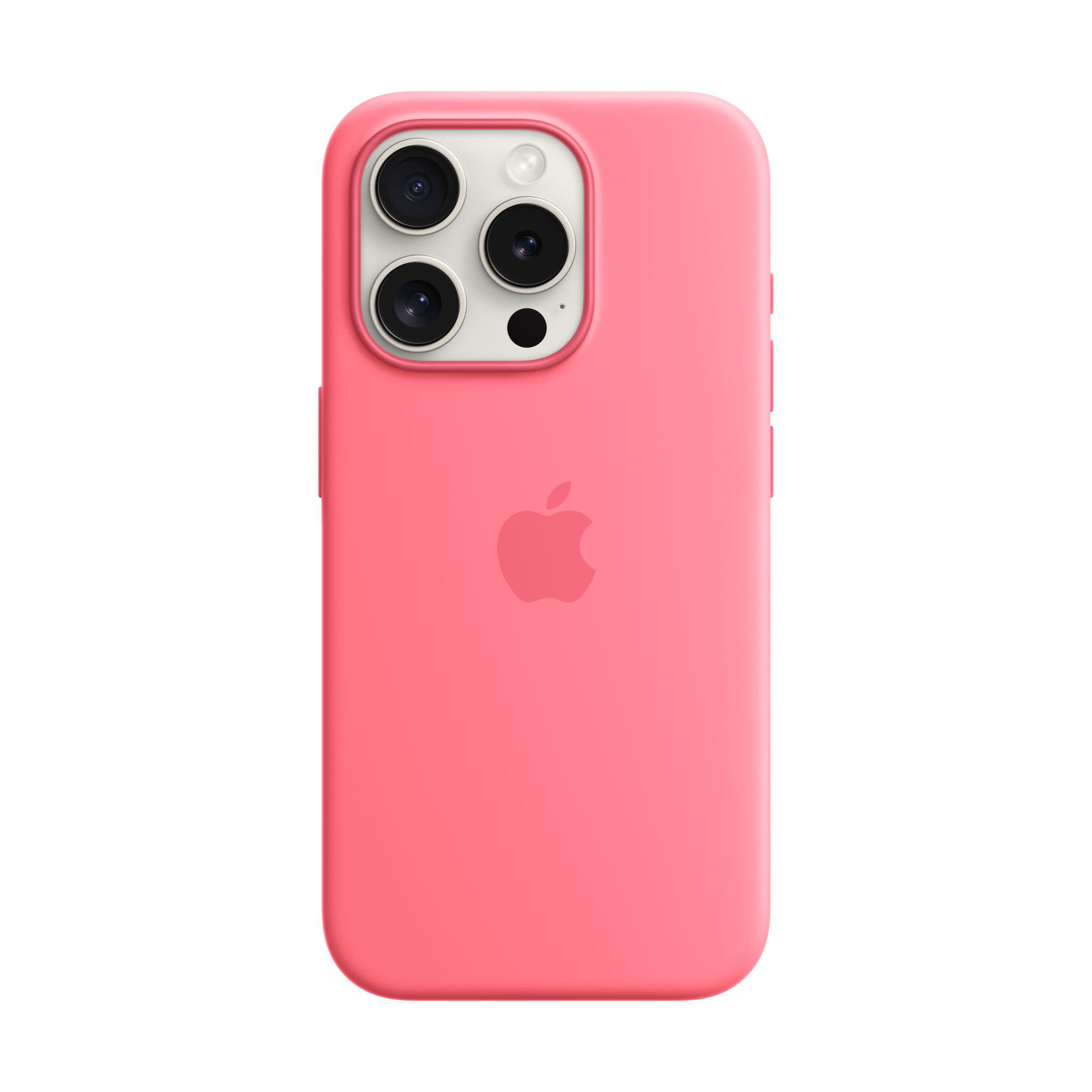 MagSafe-rögzítésű iPhone 15 Pro-szilikontok  - rózsaszín (szezonális)