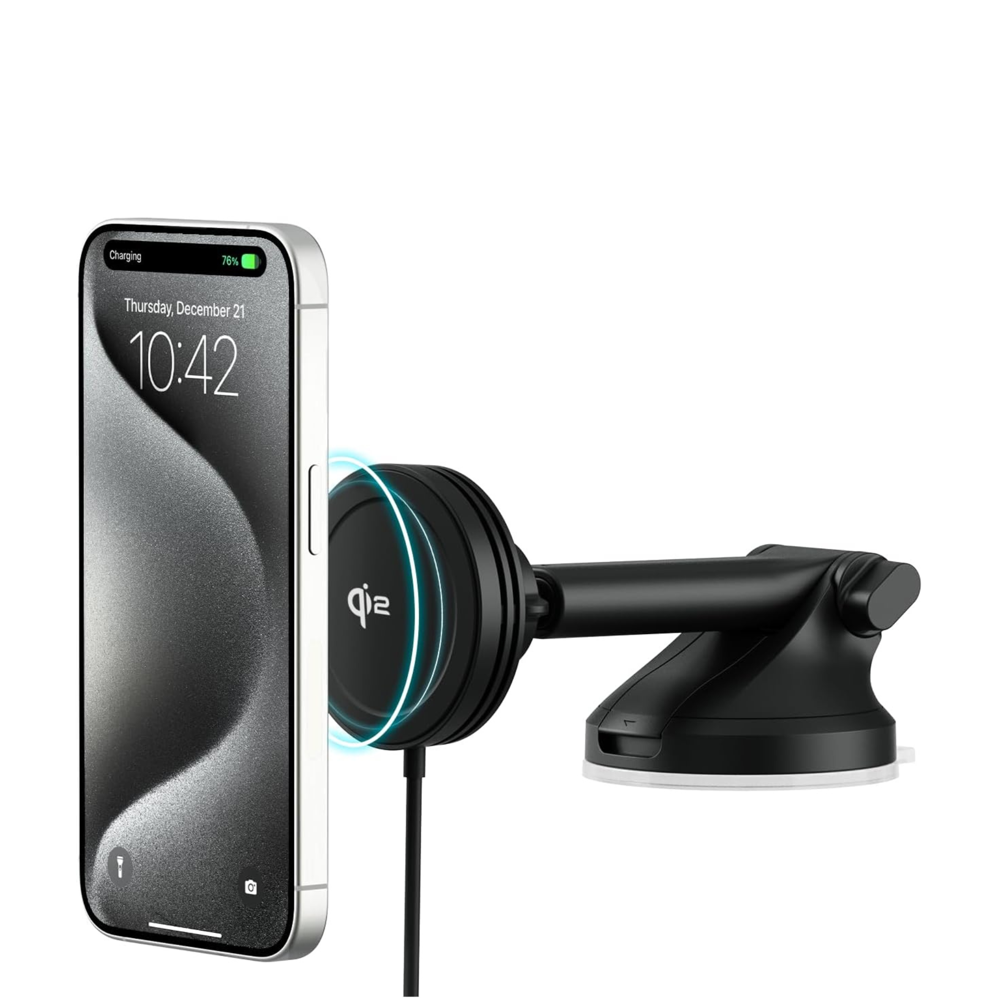 IOTTIE Velox MagSafe és Qi2 kompatibilis műszerfalra helyezhető autóstartó és töltő