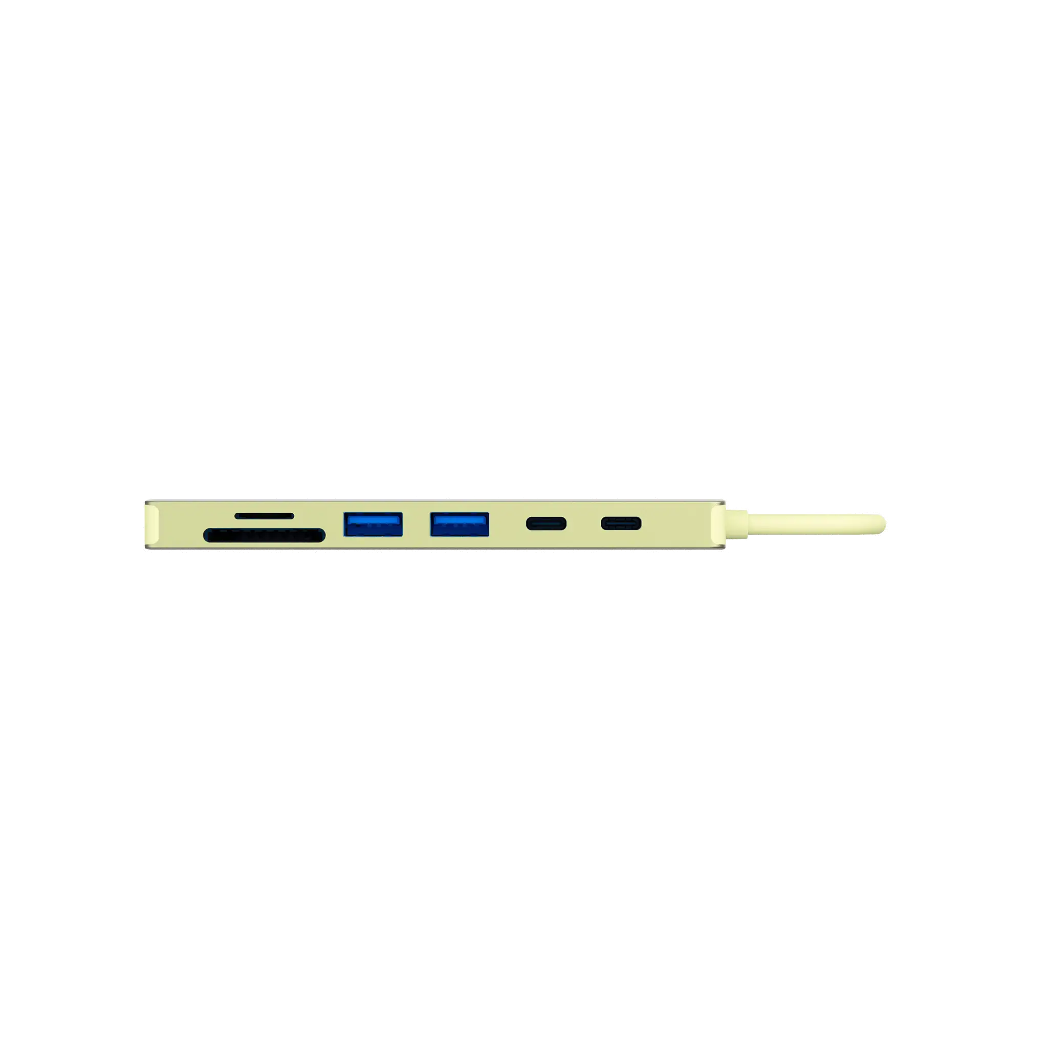 JCPal Linx USB-C 7in1 Hub (2xUSB3.0, USB C3.1, HDMI/60Hz, SD/TF3.0, PD100W) - citrus