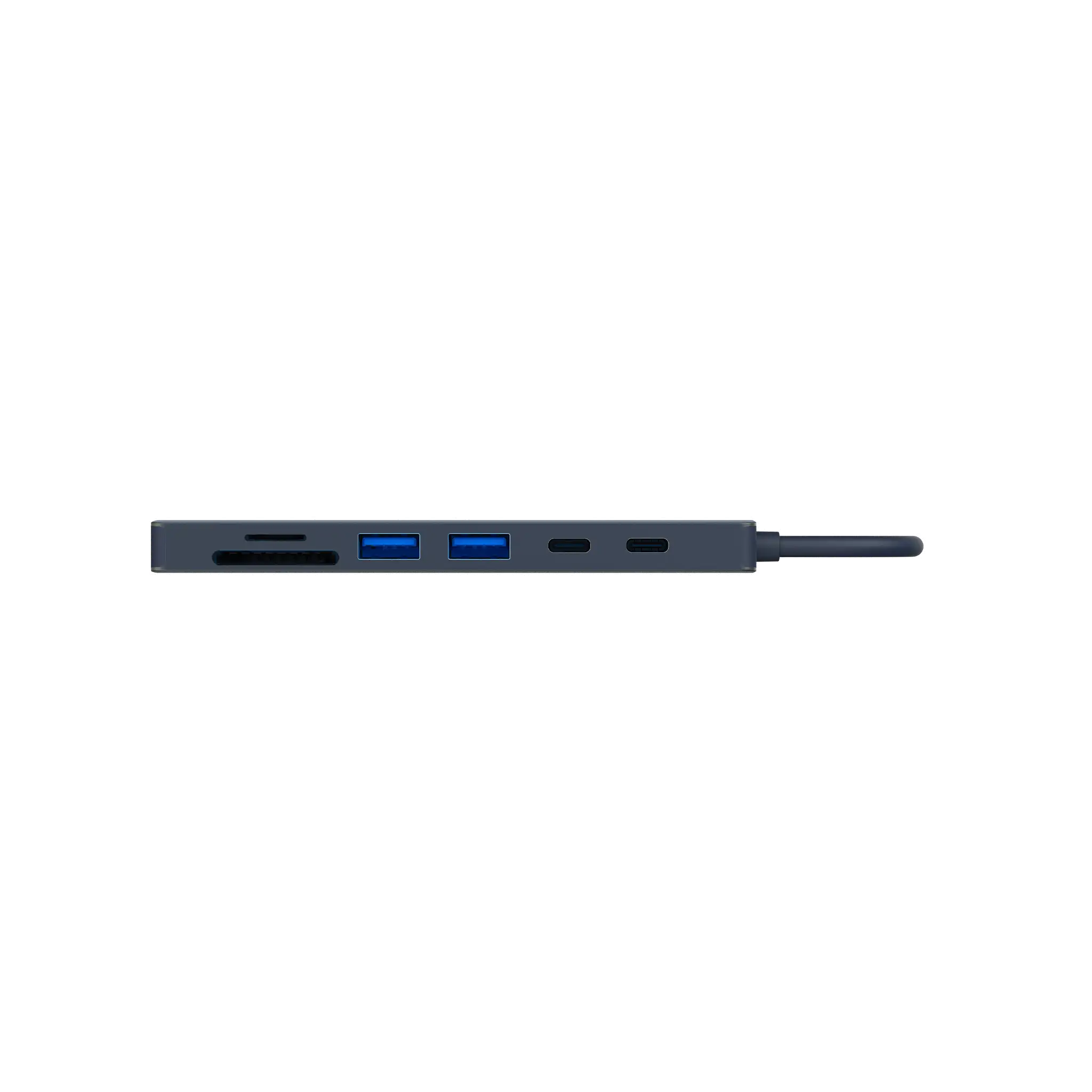 JCPal Linx USB-C 7in1 Hub (2xUSB3.0, USB C3.1, HDMI/60Hz, SD/TF3.0, PD100W) - indigo