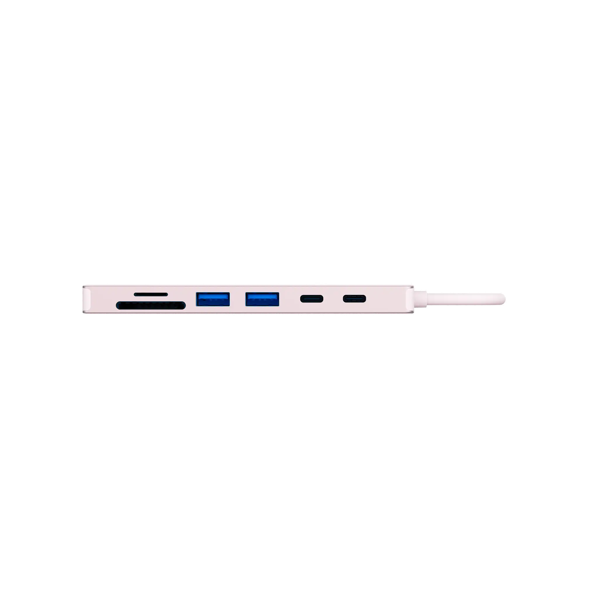 JCPal Linx USB-C 7in1 Hub (2xUSB3.0, USB C3.1, HDMI/60Hz, SD/TF3.0, PD100W) - rózsaszín