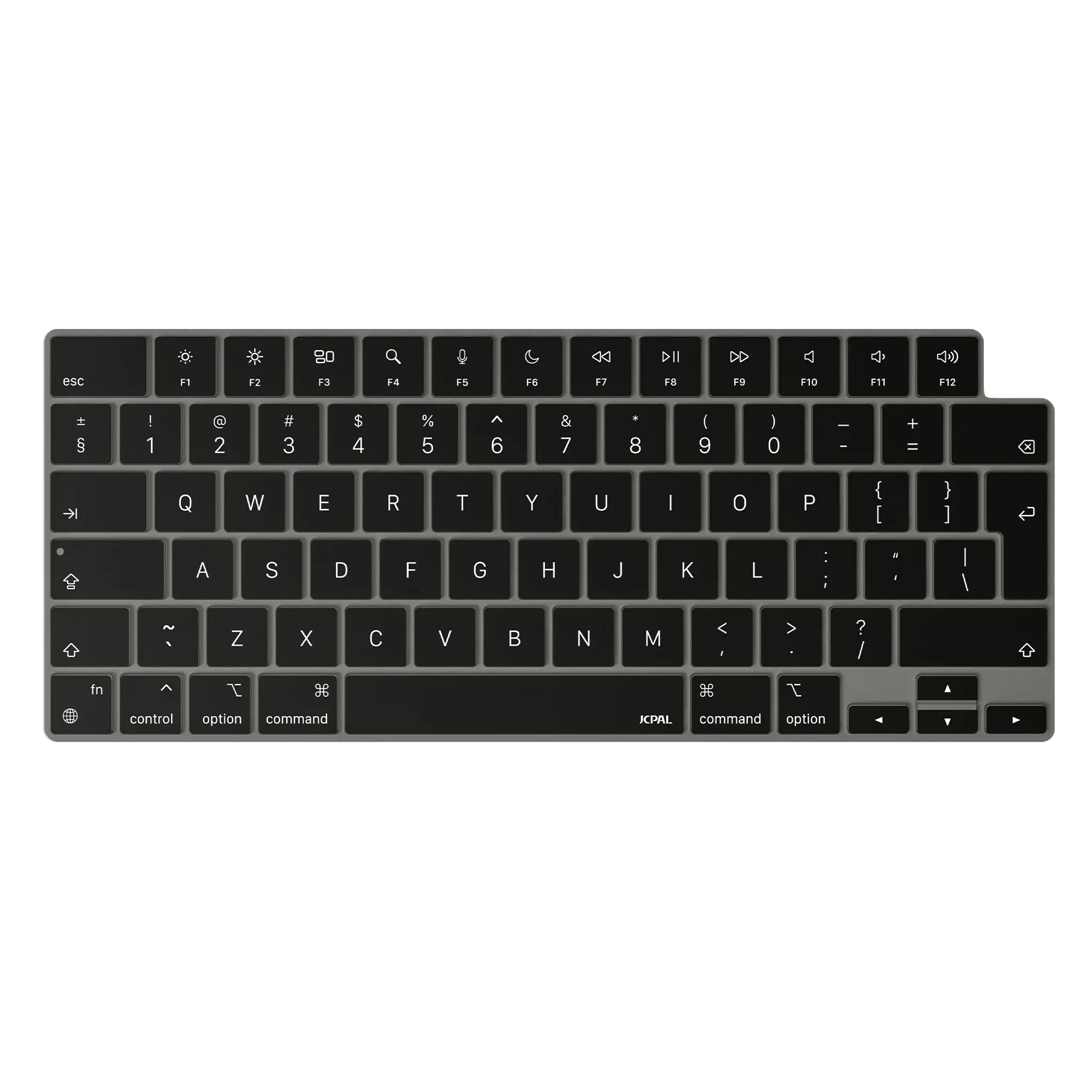JCPal Verskin szilikon billentyűzetvédő fólia - MacBook Air 13/15, Pro 14/16 (2021-2026) - nemzetközi angol kiosztás