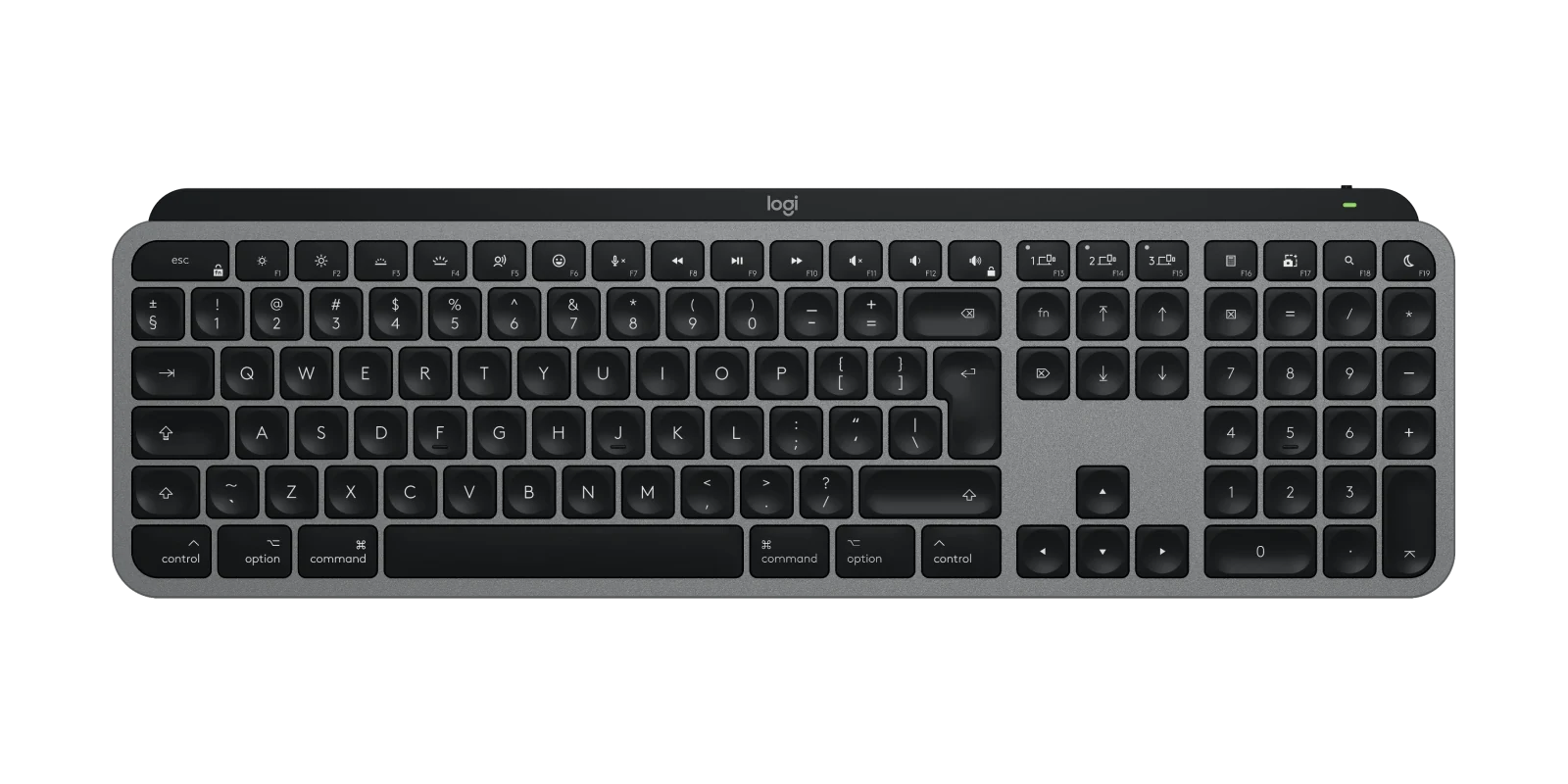 Logitech MX Keys S for Mac kompakt vezeték nélküli billentyűzet - szürke - nemzetközi angol