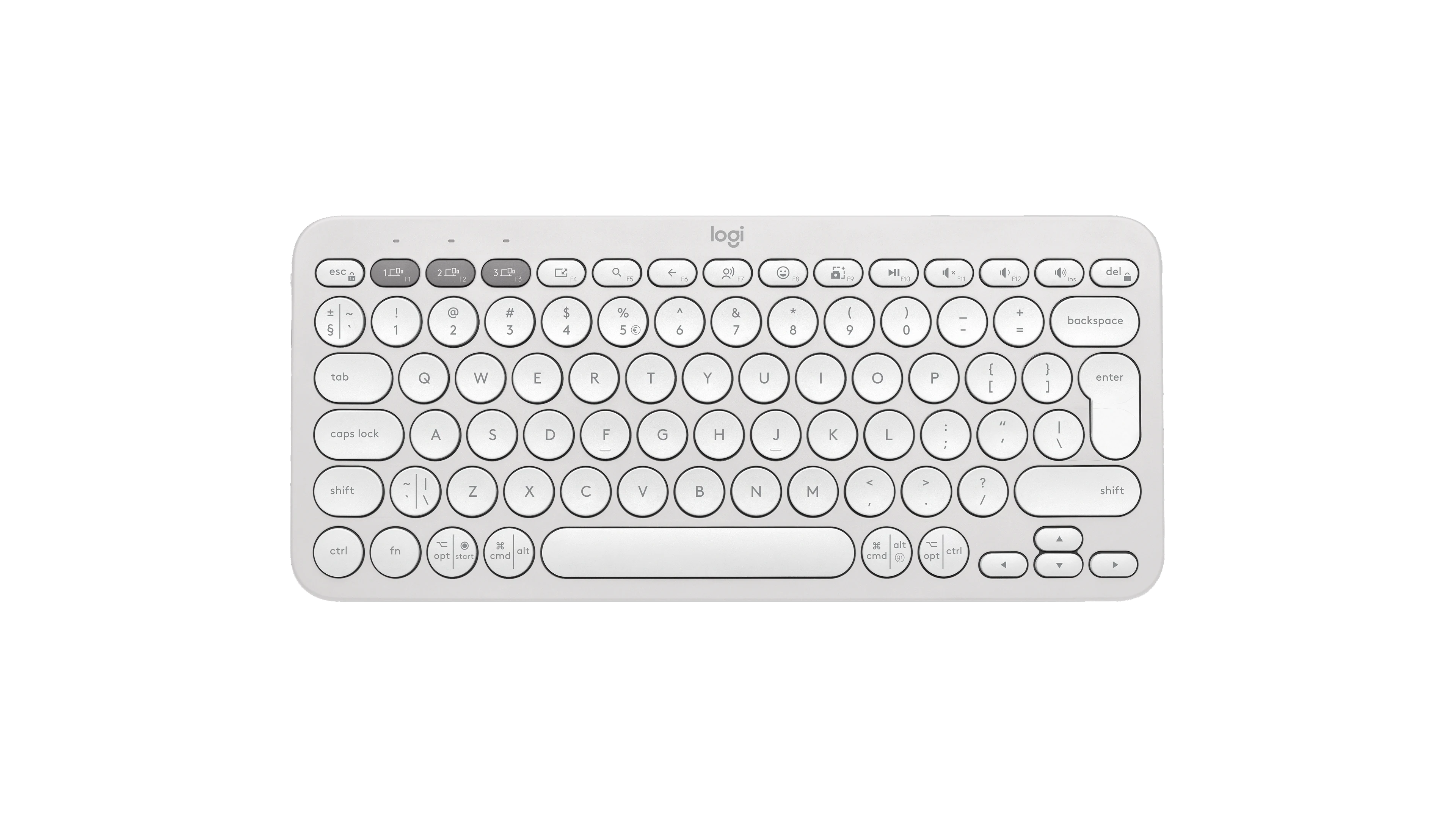 Logitech Pebble Keys 2 K380s Slim Bluetooth billentyűzet - fehér - nemzetközi angol