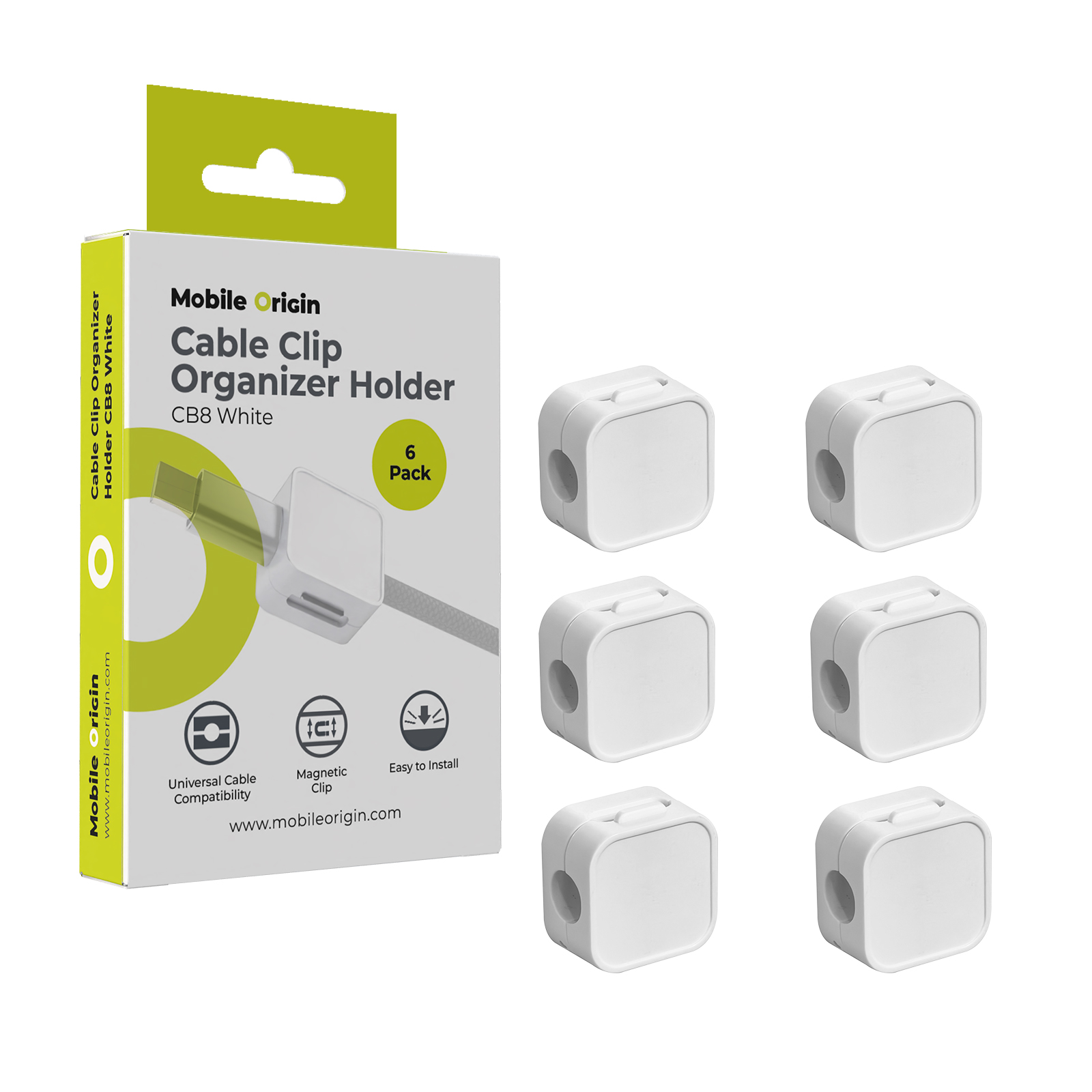 Mobile Origin CB8 kábelrendező tartó - fehér