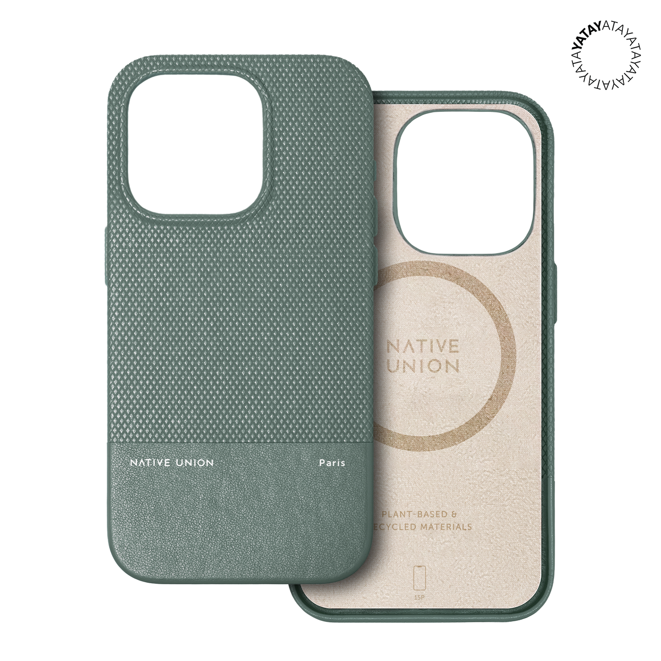 NATIVE UNION (Re)Classic iPhone 15 Pro bőrtok - palazöld