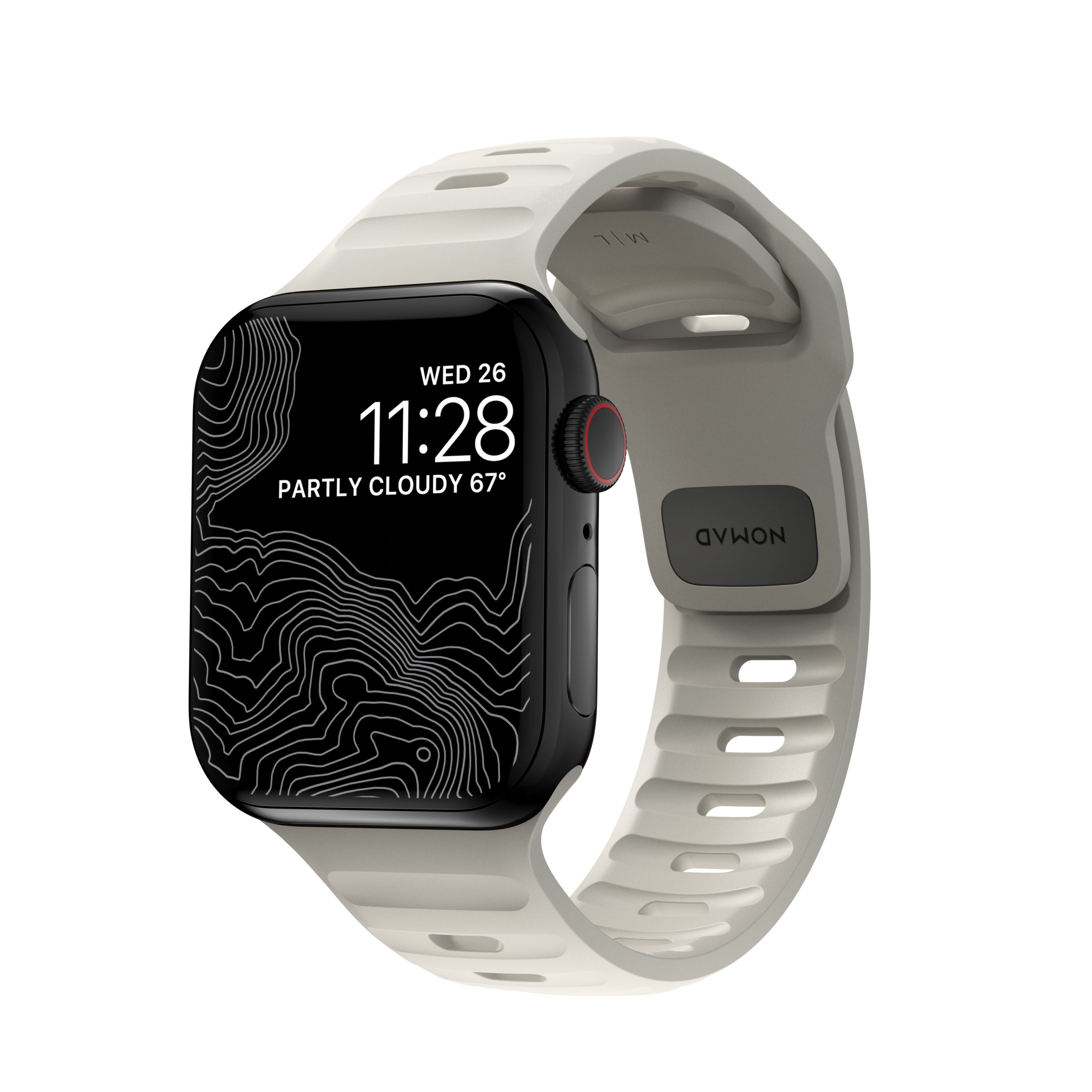 NOMAD Apple Watch 44/45/46/49mm sportszíj - kő 