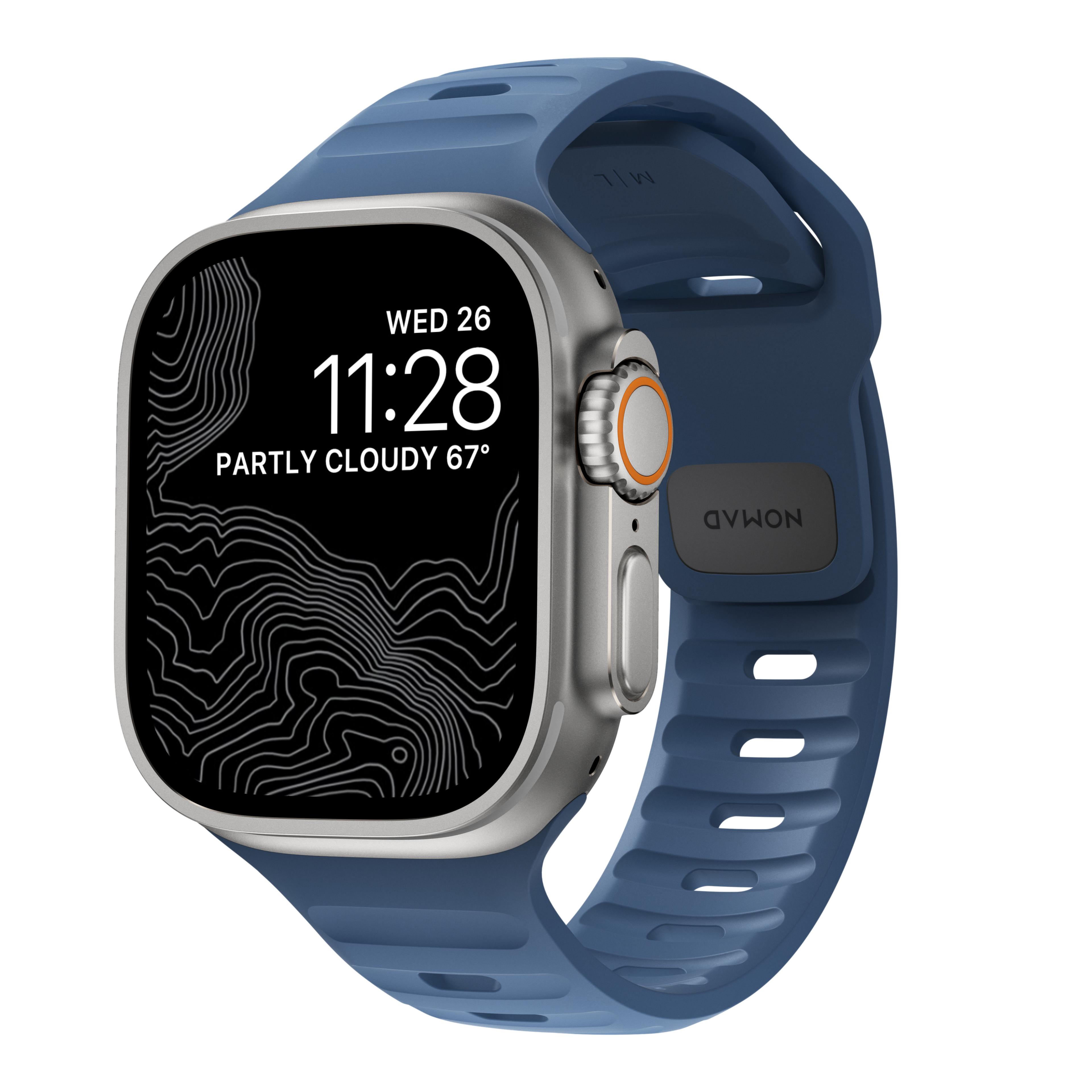 NOMAD Apple Watch 44/45/46/49mm sportszíj - tengerészkék