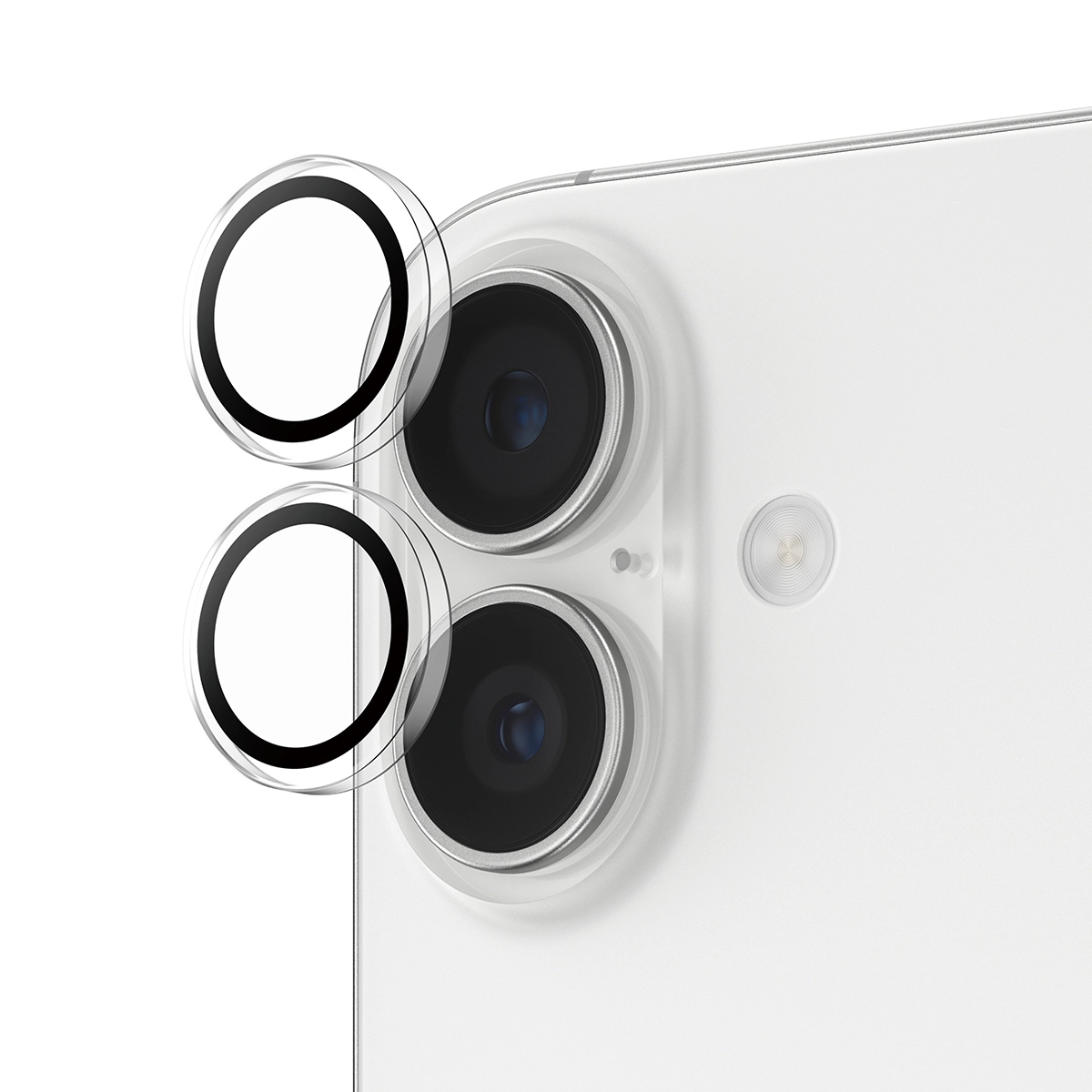 PANZERGLASS Hoops iPhone 16 és 16 Plus, iPhone 17 kameralencse-védő - áttetsző