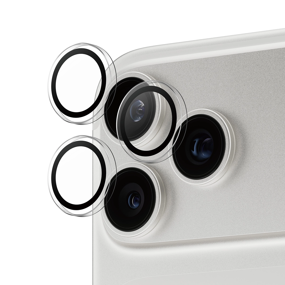 PANZERGLASS Hoops iPhone 16 Pro és Pro Max, iPhone 17 Pro és Pro Max kameralencse-védő - áttetsző