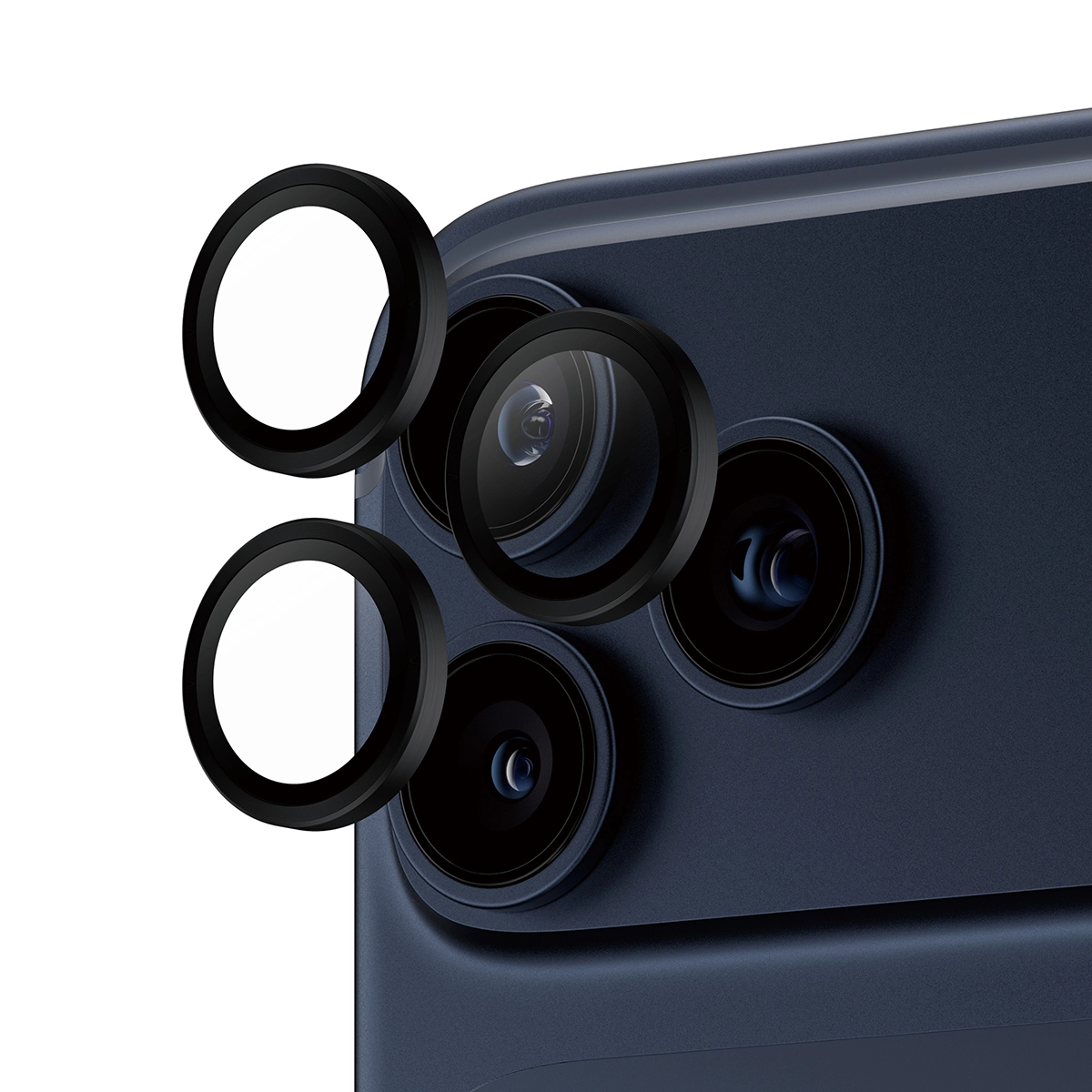 PANZERGLASS Hoops iPhone 16 Pro és Pro Max, iPhone 17 Pro és Pro Max kameralencse-védő - fekete