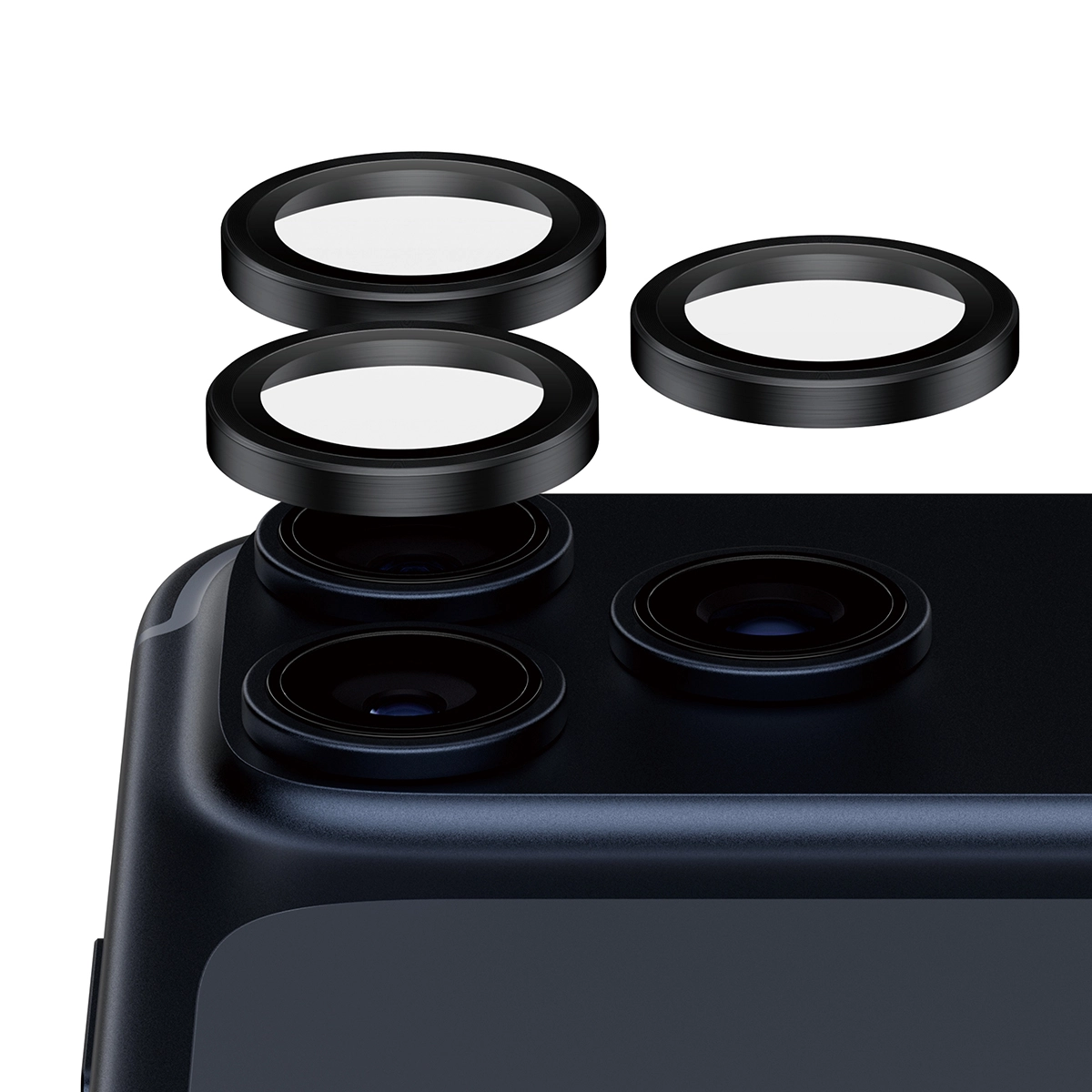 PANZERGLASS Hoops iPhone 16 Pro és Pro Max, iPhone 17 Pro és Pro Max kameralencse-védő - kerámia