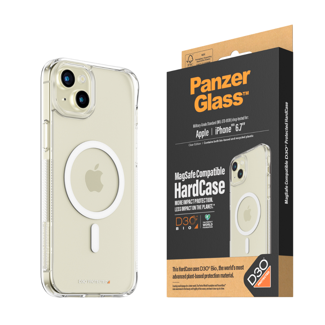 PANZERGLASS D3O HardCase MagSafe kompatibilis iPhone 15 Plus tok - áttetsző