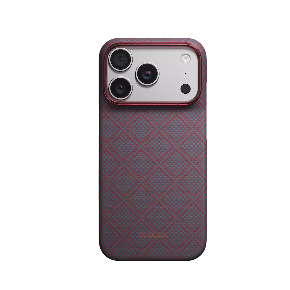 Pitaka Argyle Edge iPhone 18 Pro tok - blue's red