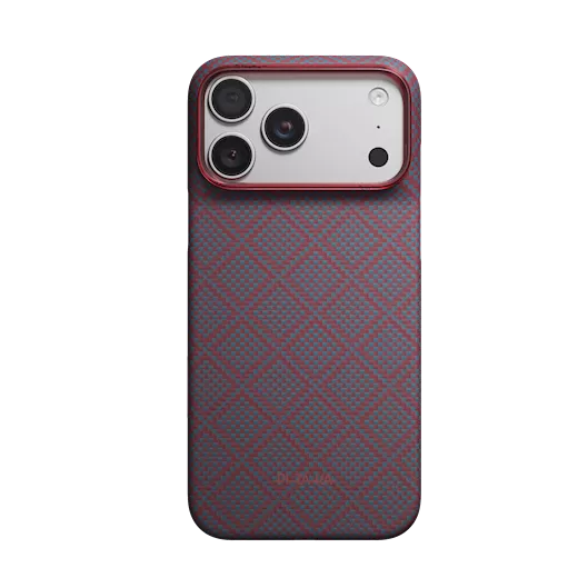 Pitaka Argyle Edge iPhone 18 Pro Max tok - blue's red
