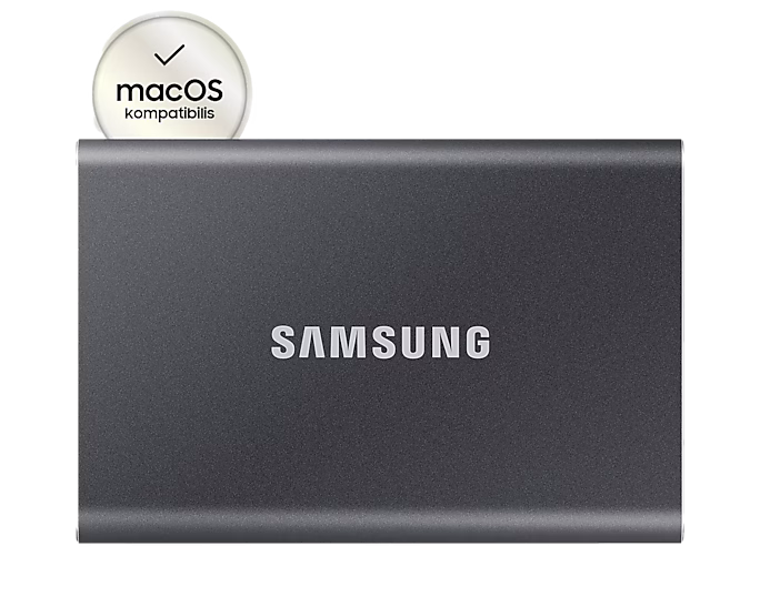 Samsung T7 külső SSD, USB 3.2, 2TB - titánszürke