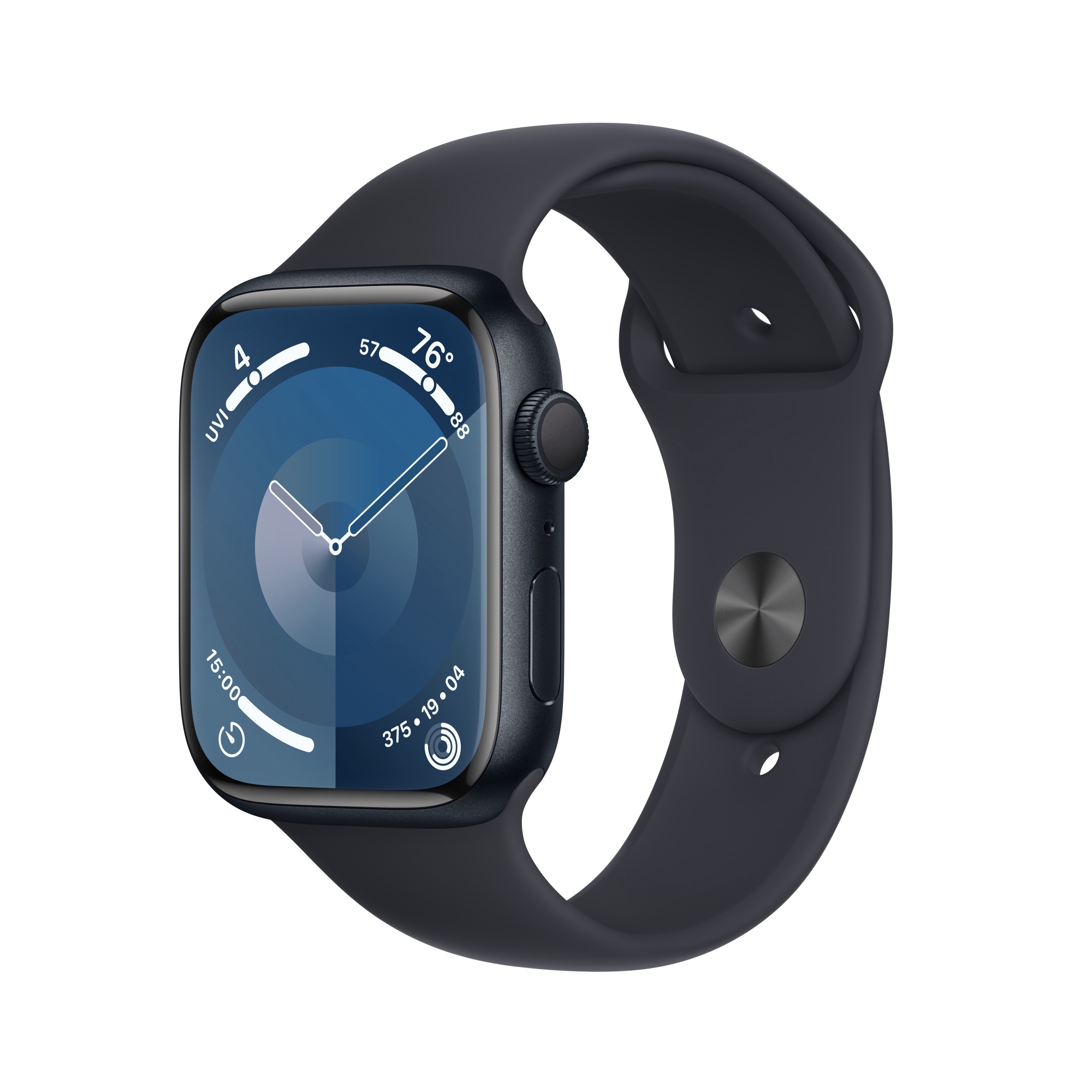 APPLE Watch Series 9 GPS 45mm Midnight Aluminium Case with Midnight Sport Band - M/L