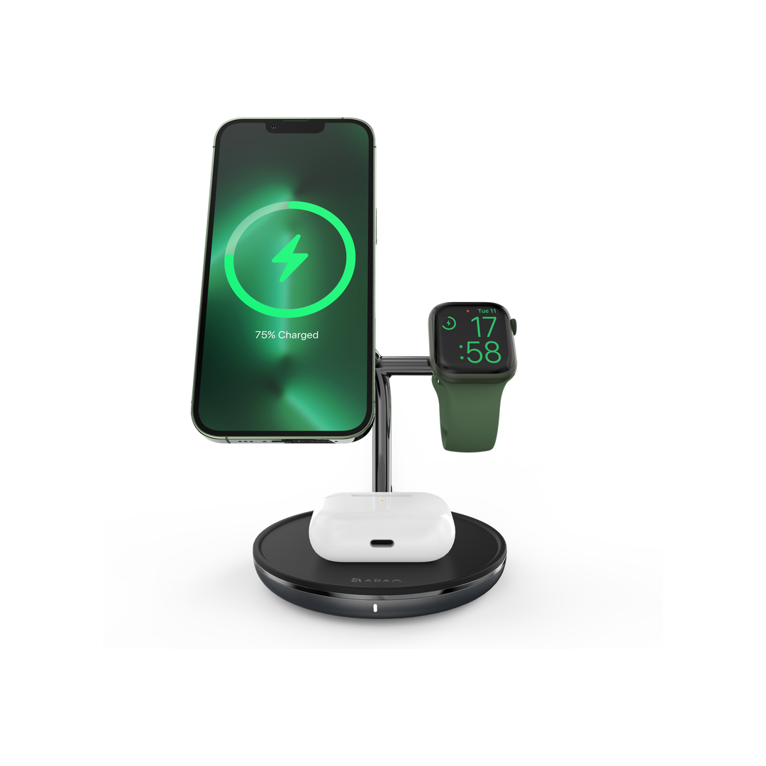 ADAM ELEMENTS OMNIA M3+ Magnetic 3-in-1 Wireless Charging Station
