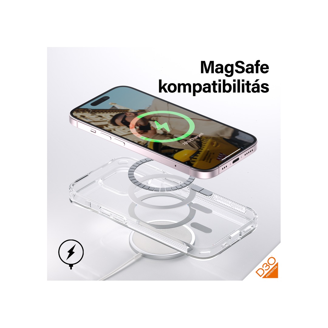 PANZERGLASS D3O HardCase iPhone 15 MagSafe kompatibilis tok