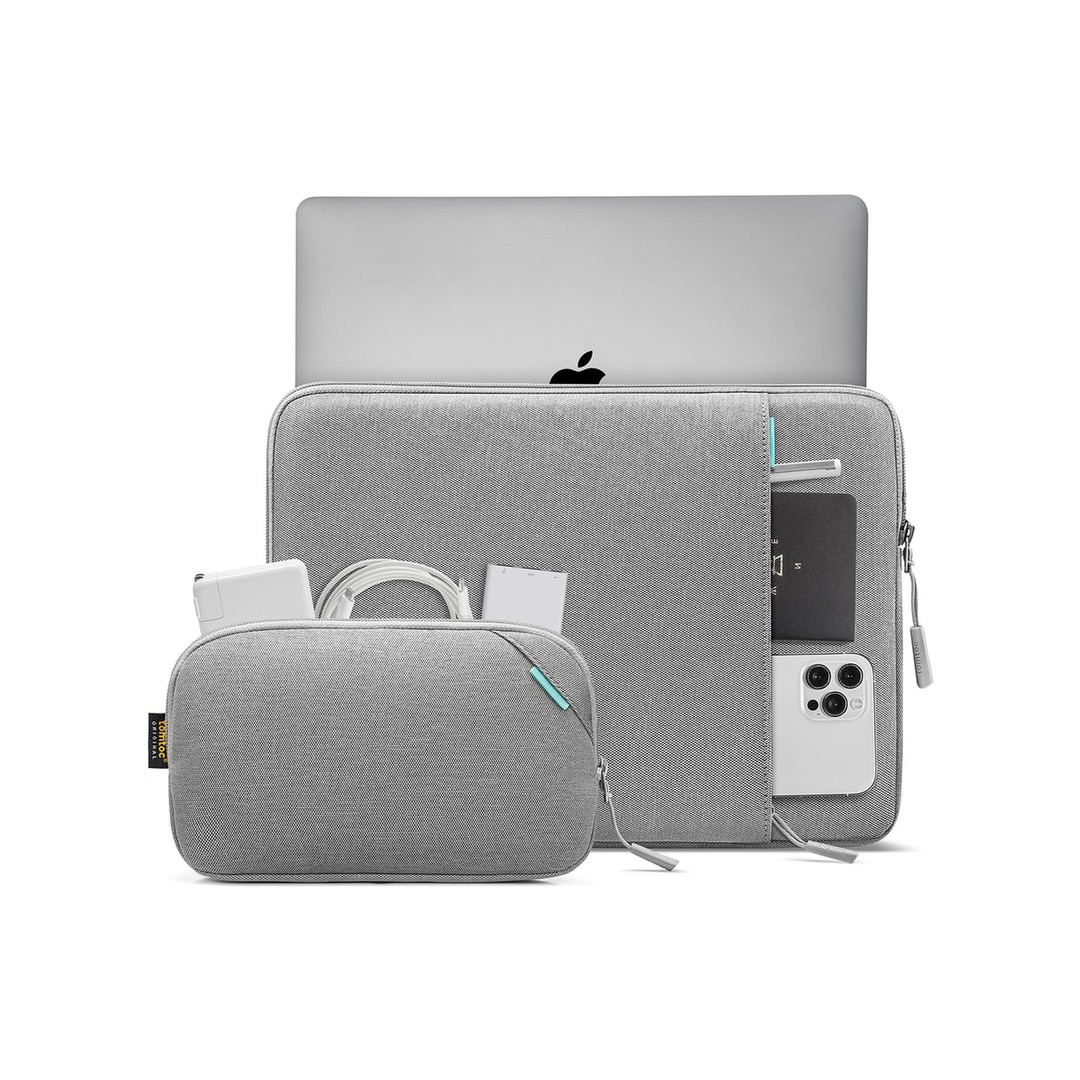 TOMTOC Recycled Sleeve with Accessory Pouch for MacBook Pro 14