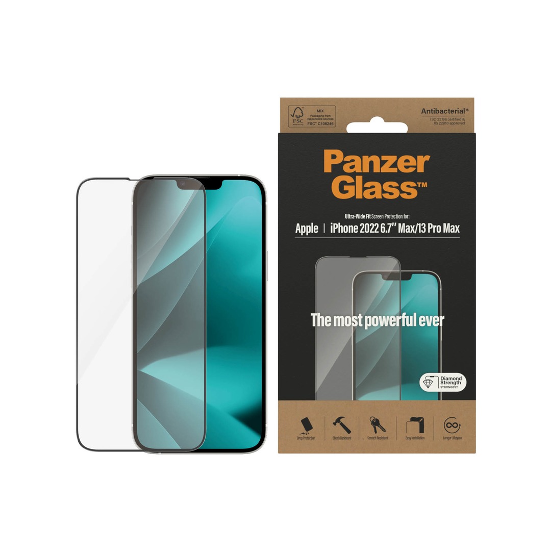 PANZER GLASS Ultra-Wide Fit iPhone 13 Pro Max / 14 Plus kijelzővédő üvegfólia