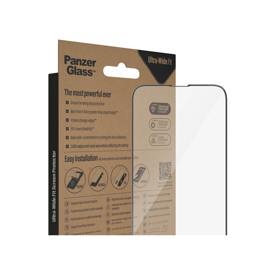 PANZER GLASS Ultra-Wide Fit iPhone 13 Pro Max / 14 Plus kijelzővédő üvegfólia