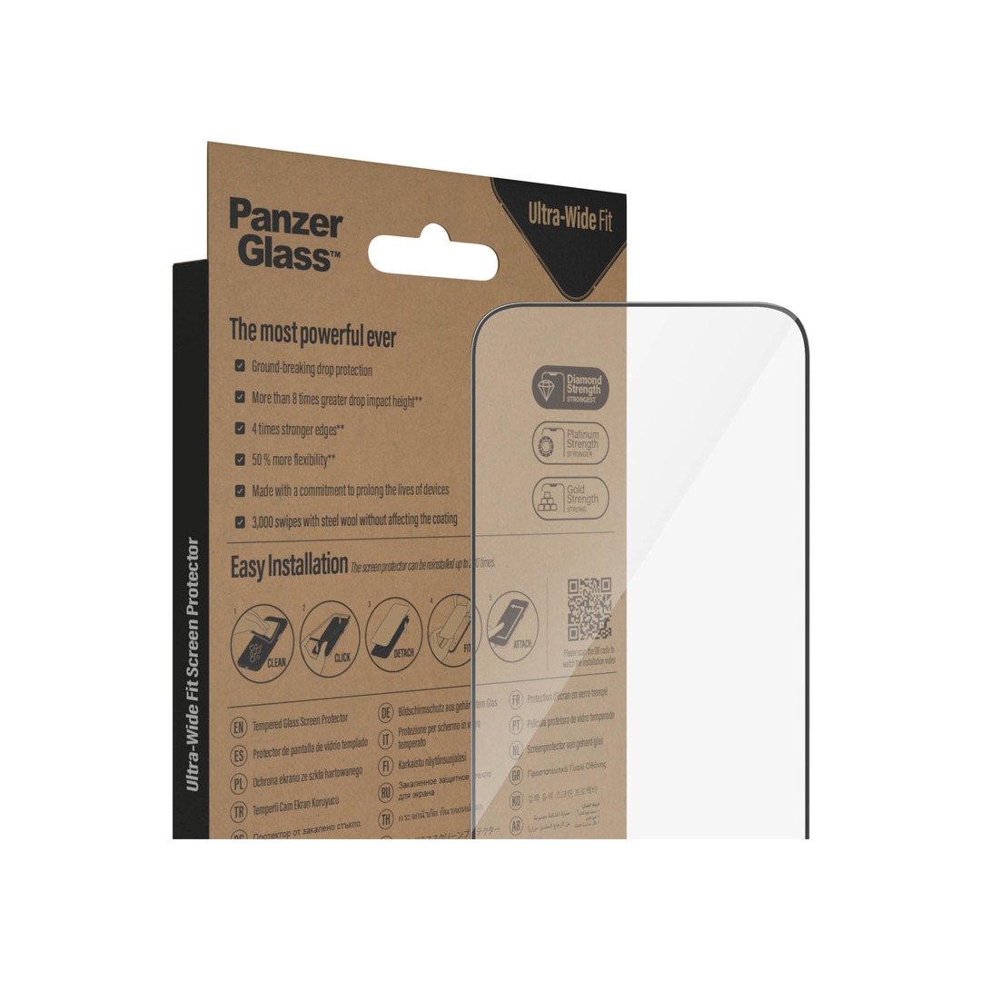 PANZER GLASS Ultra-Wide Fit iPhone 14 Pro Max kijelzővédő üvegfólia applikátorral