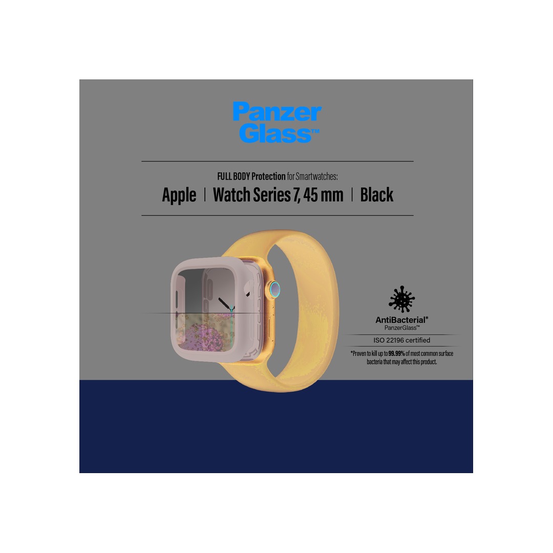 PANZERGLASS Full Body Apple Watch 7/8/9 tok - fekete