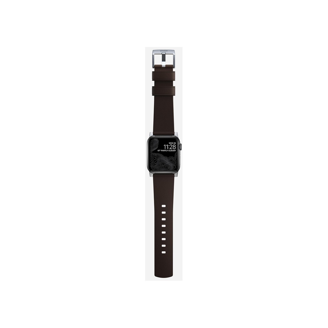 NOMAD Active Strap Pro Apple Watch 44/42mm vízálló barna bőrszíj 