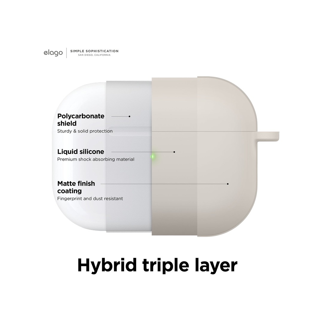 ELAGO Liquid Hybrid védőtok AirPods Pro 2 modellhez - Kavicsszürke