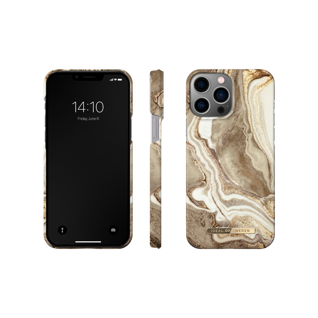 IDEAL OF SWEDEN Printed Case for iPhone 13 Pro Max - Golden Sand Marble