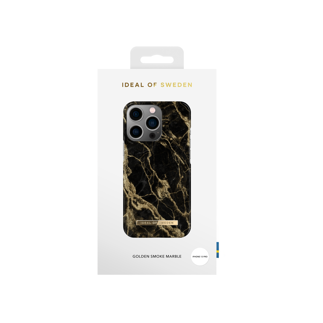 IDEAL OF SWEDEN Printed Case for iPhone 13 Pro - Golden Smoke Marble