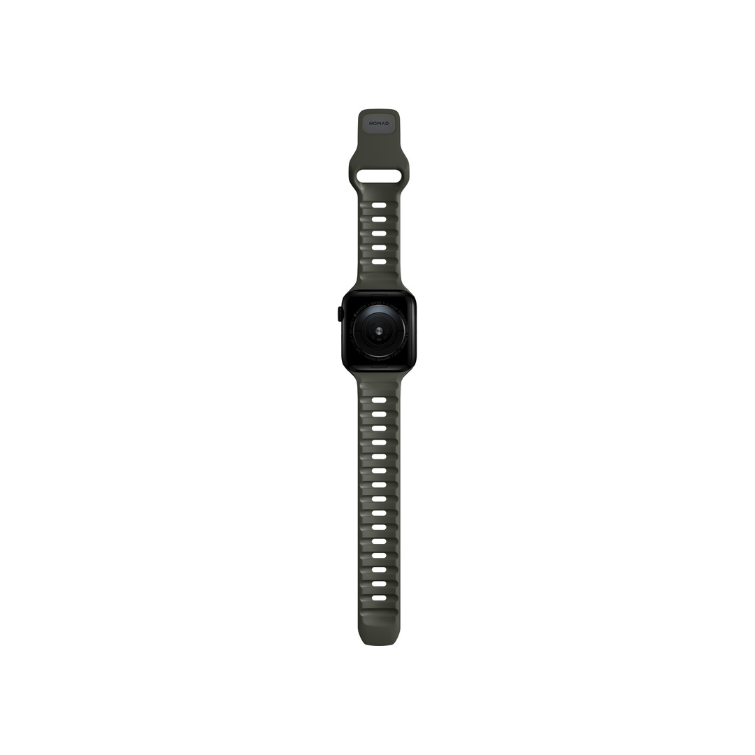 NOMAD Apple Watch 42/44/45/49mm sportszíj M/L - sötétzöld