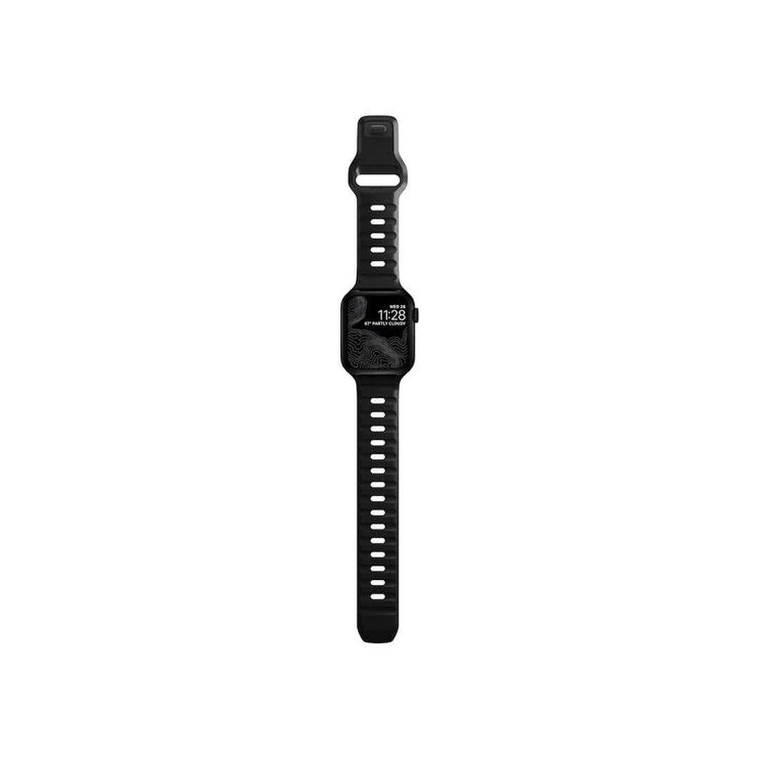NOMAD Apple Watch 49/45/44/42mm fekete sportszíj - M/L