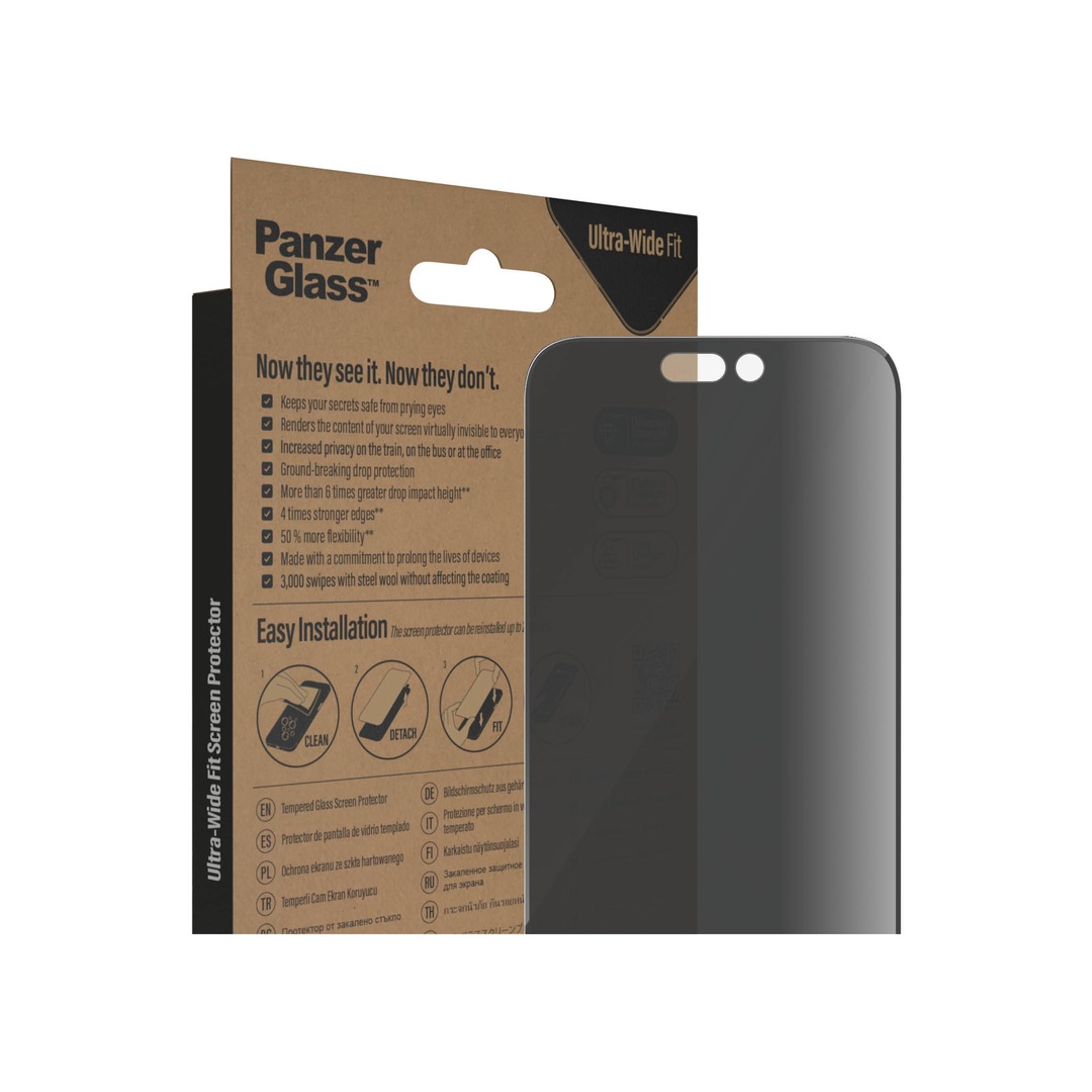 PANZER GLASS Ultra-Wide Fit iPhone 14 Pro Max kijelzővédő üvegfólia - Betekintés gátló