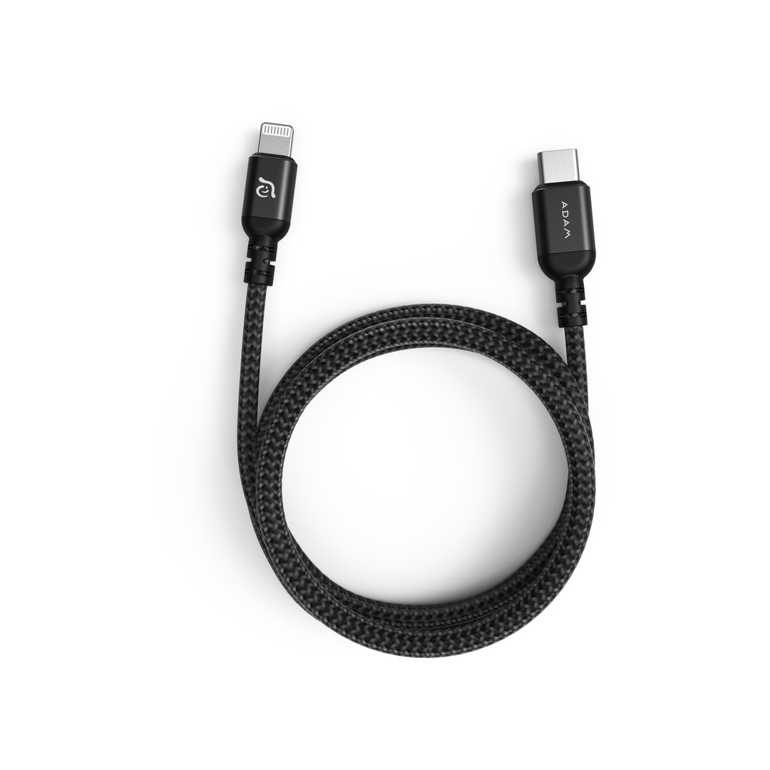 ADAM ELEMENTS PeAk II USB-C Lightning töltőkábel 1.2m - fekete