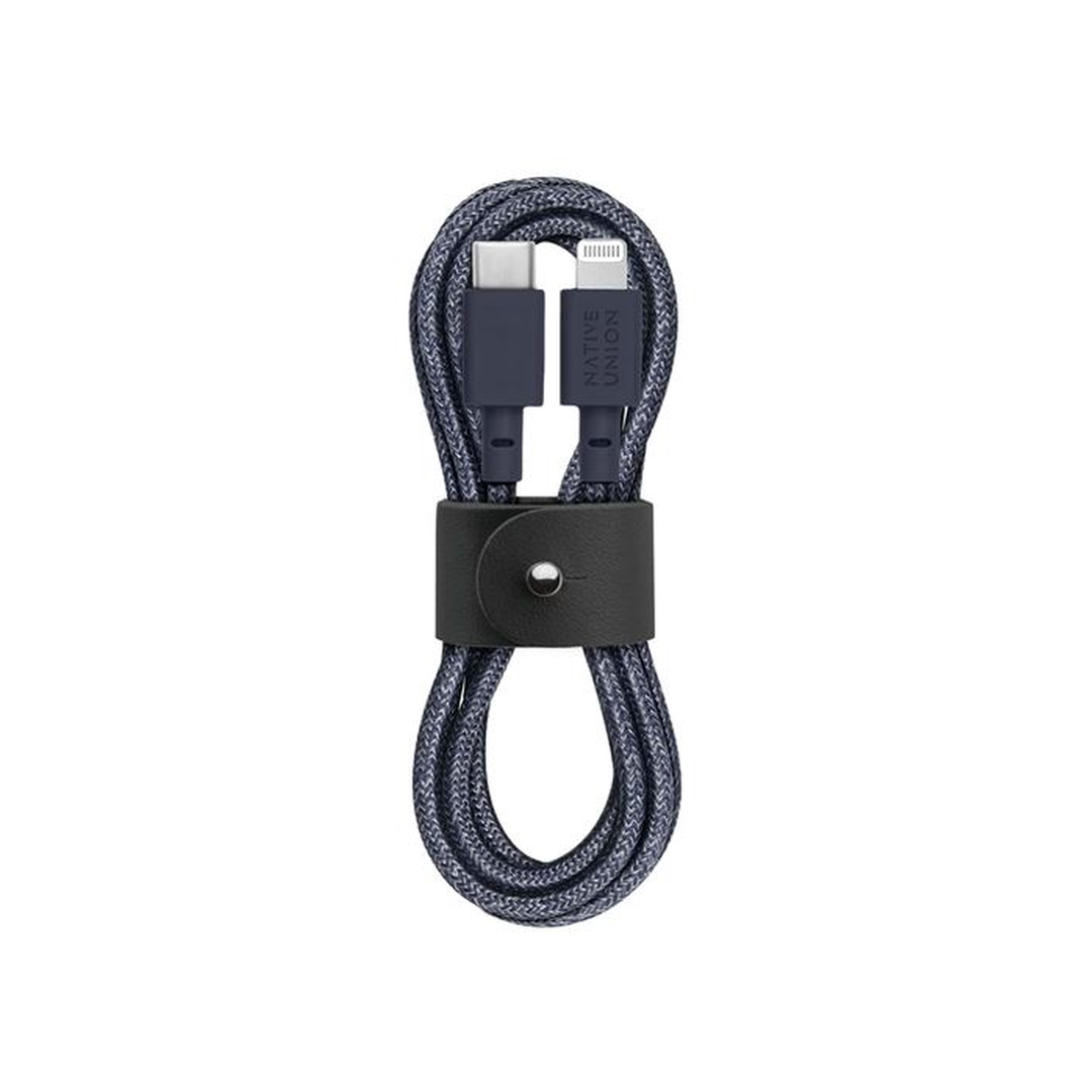NATIVE UNION Belt USB-C Lightning töltőkábel 1.2m - indigókék
