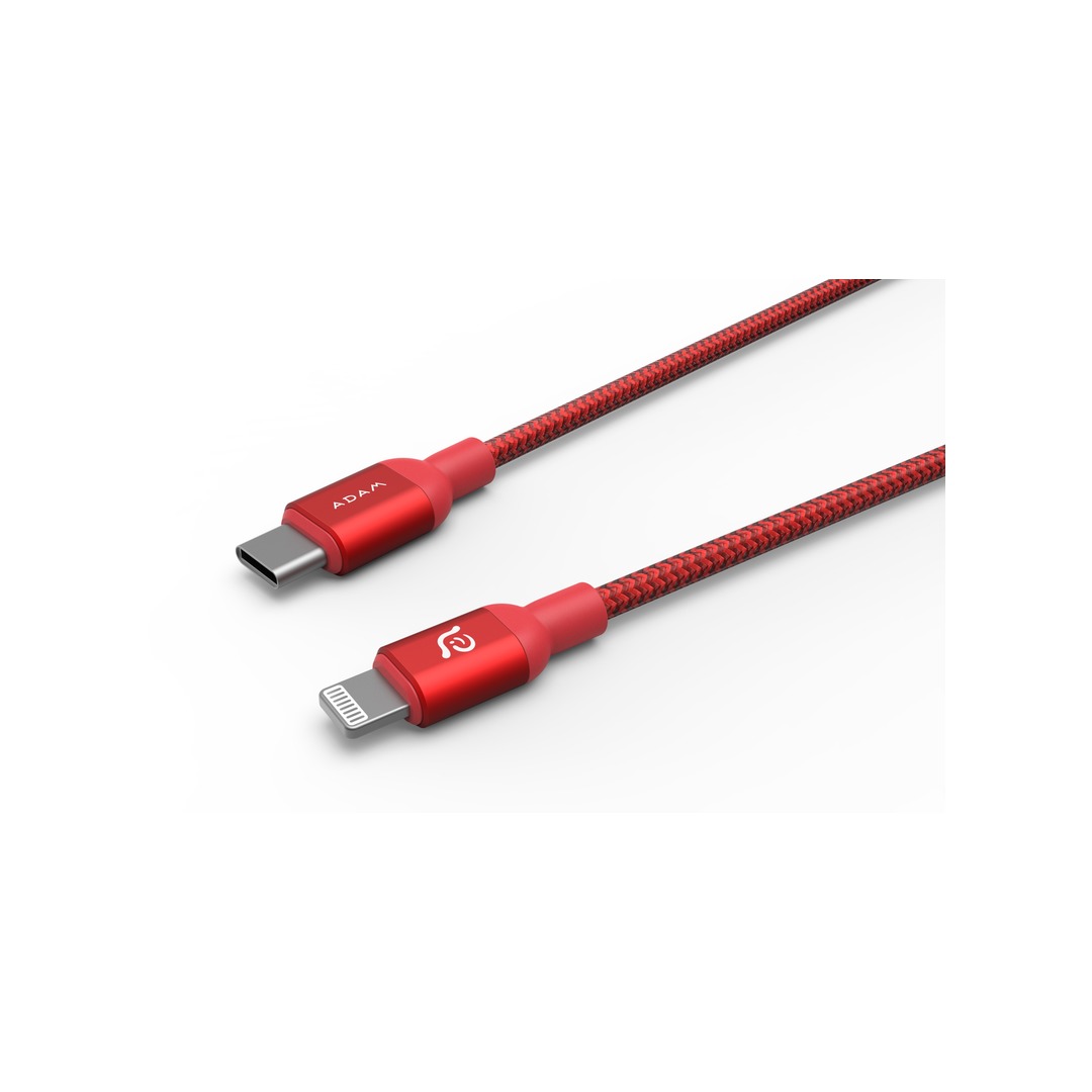 ADAM ELEMENTS PeAk II USB-C Lightning töltőkábel 1.2m - piros