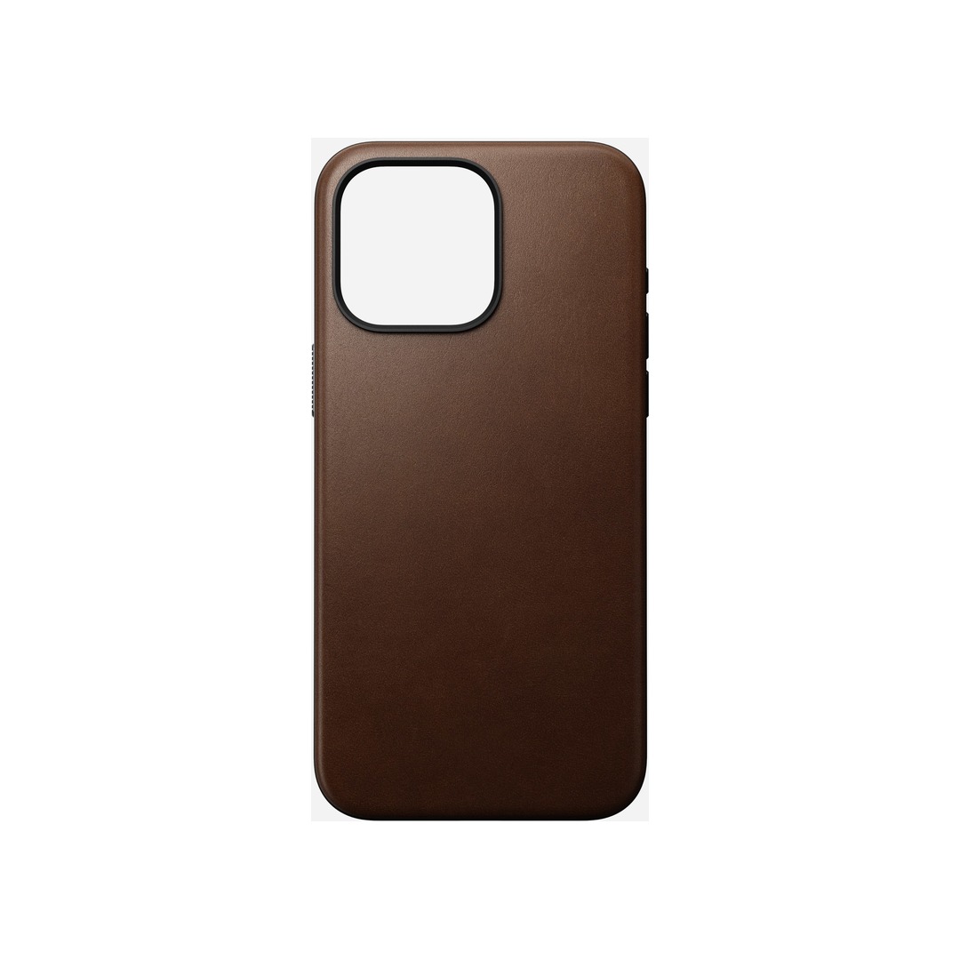 NOMAD Modern Leather Case for iPhone 15 Pro Max - Brown