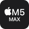 Mac Studio: M5 Max chip, 18 magos CPU, 40 magos GPU, 48GB RAM, 512GB SSD