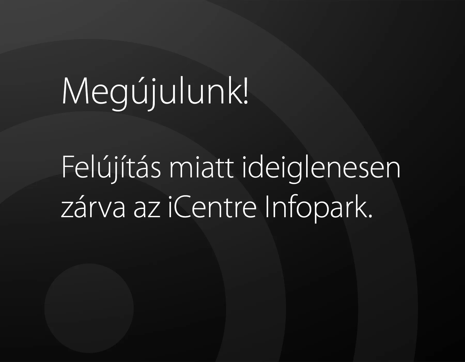 Infoparki üzletünk megújul!
