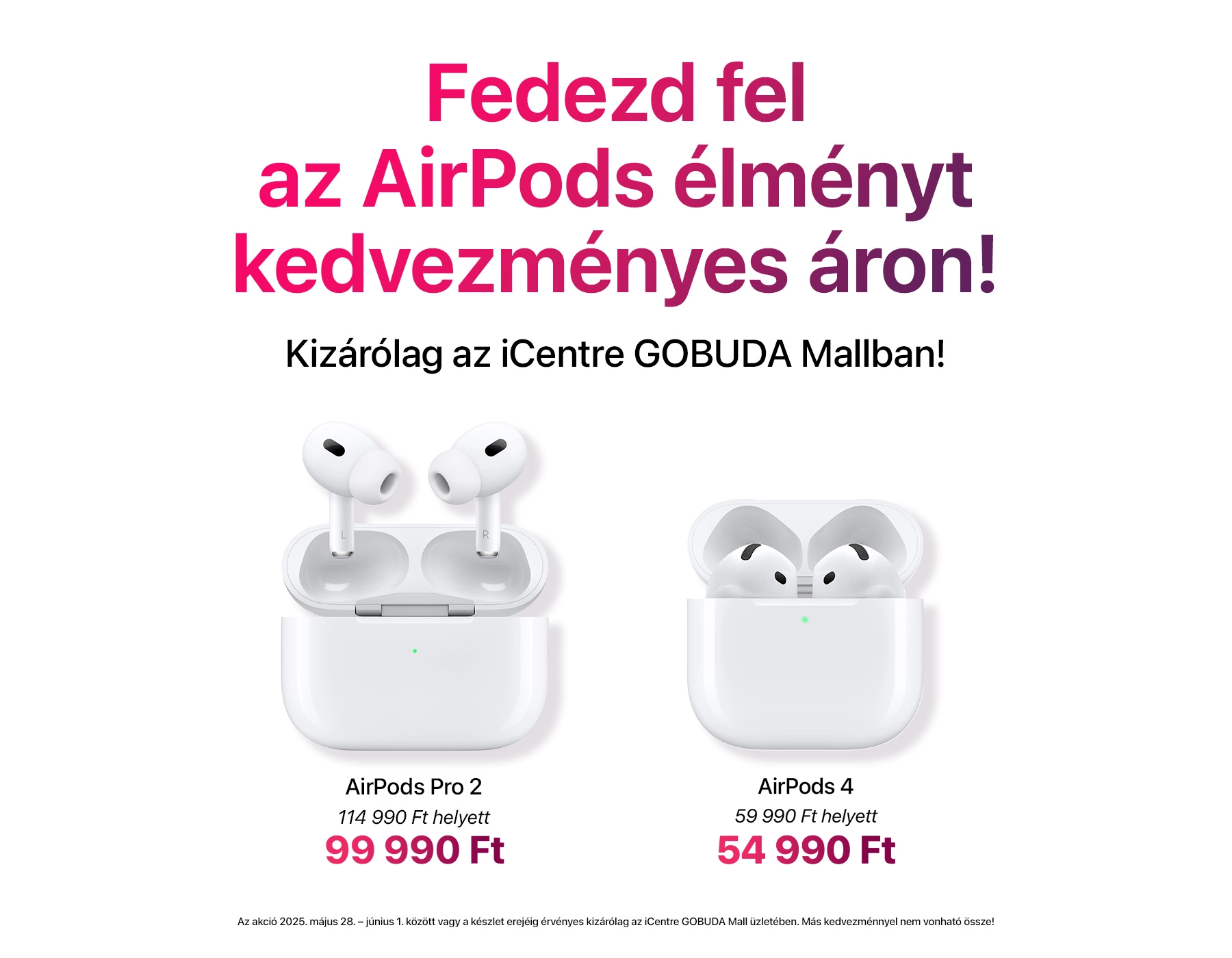 Különleges AirPods akció az iCentre GOBUDA Mall üzletében!