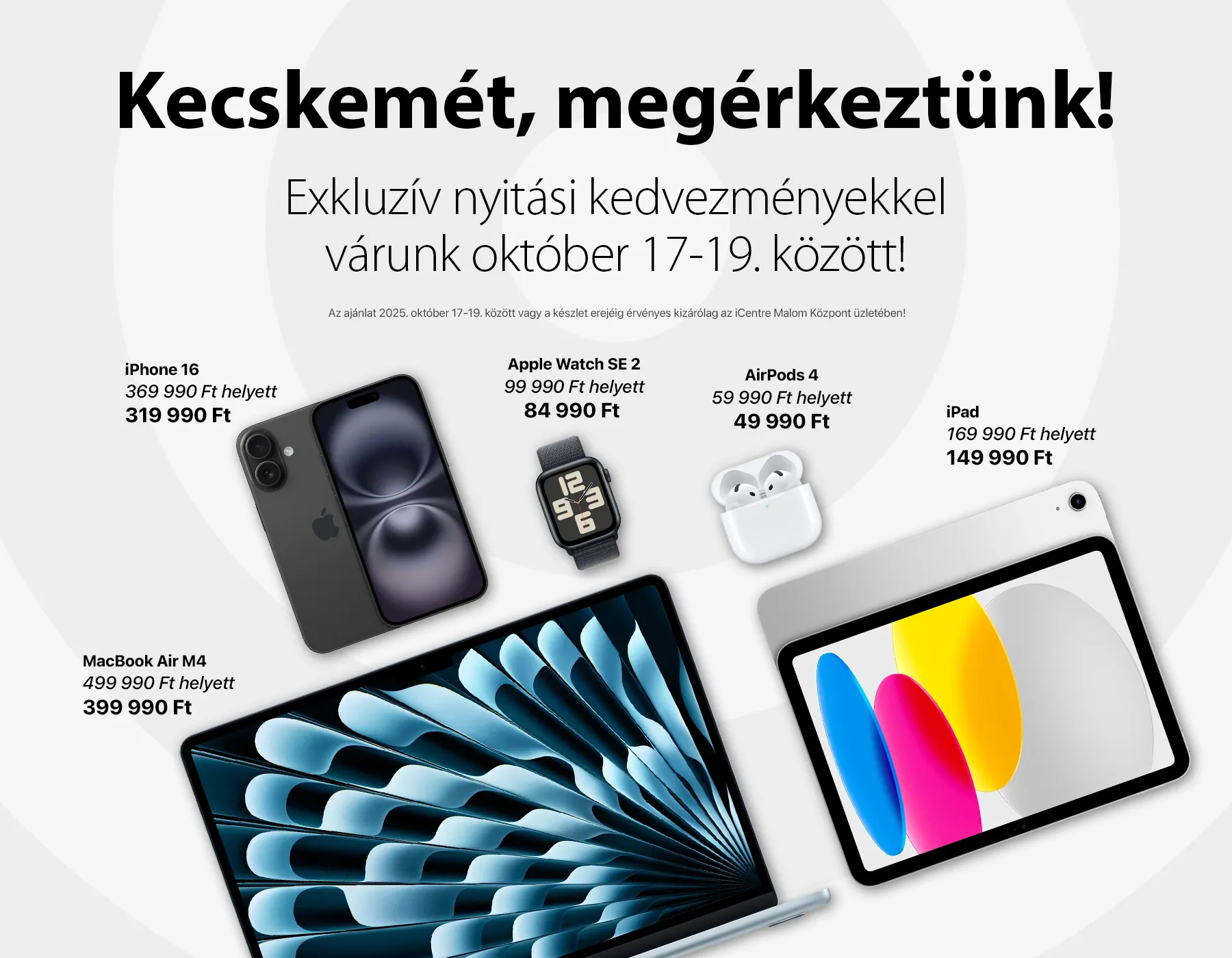 Megérkezik az iCentre a Malom Központba!