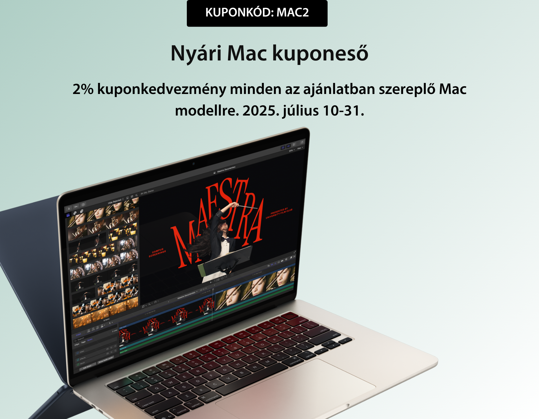 Júliusi kuponakció – Extra kedvezmény a kiválasztott Mac modellekre!