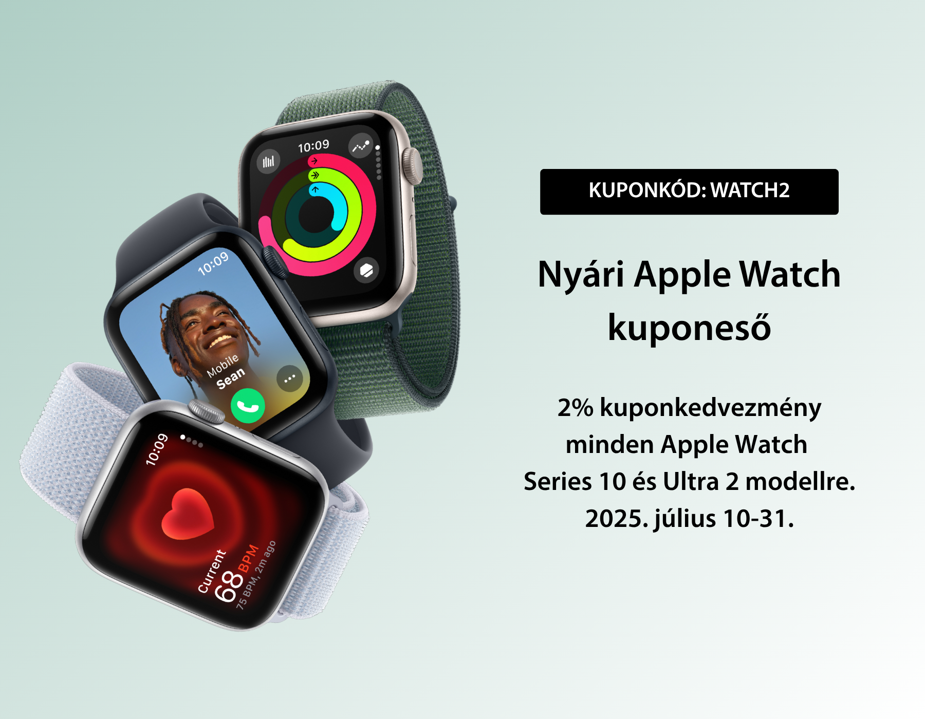 Júliusi kuponakció – Extra kedvezmény a kiválasztott Apple Watch modellekre!