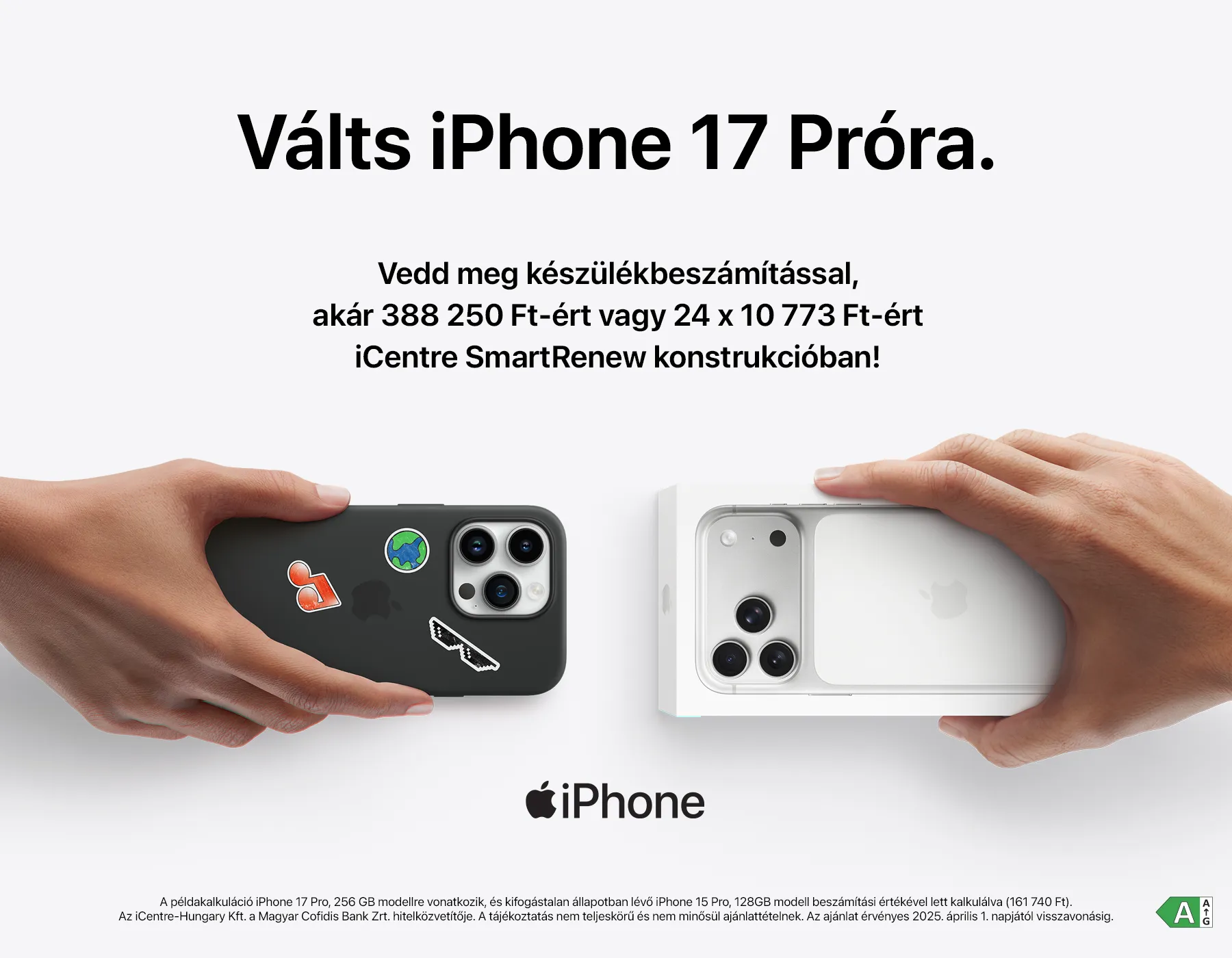 Válts iPhone 17 Próra