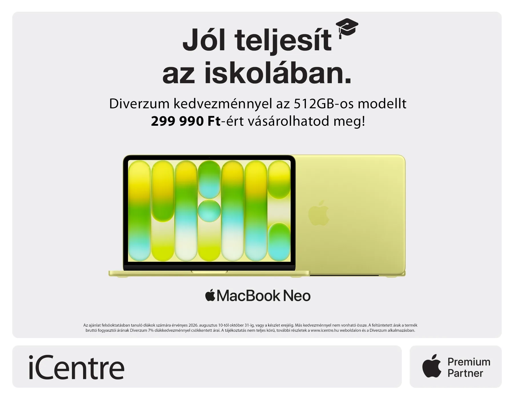 MacBook Neo diákoknak