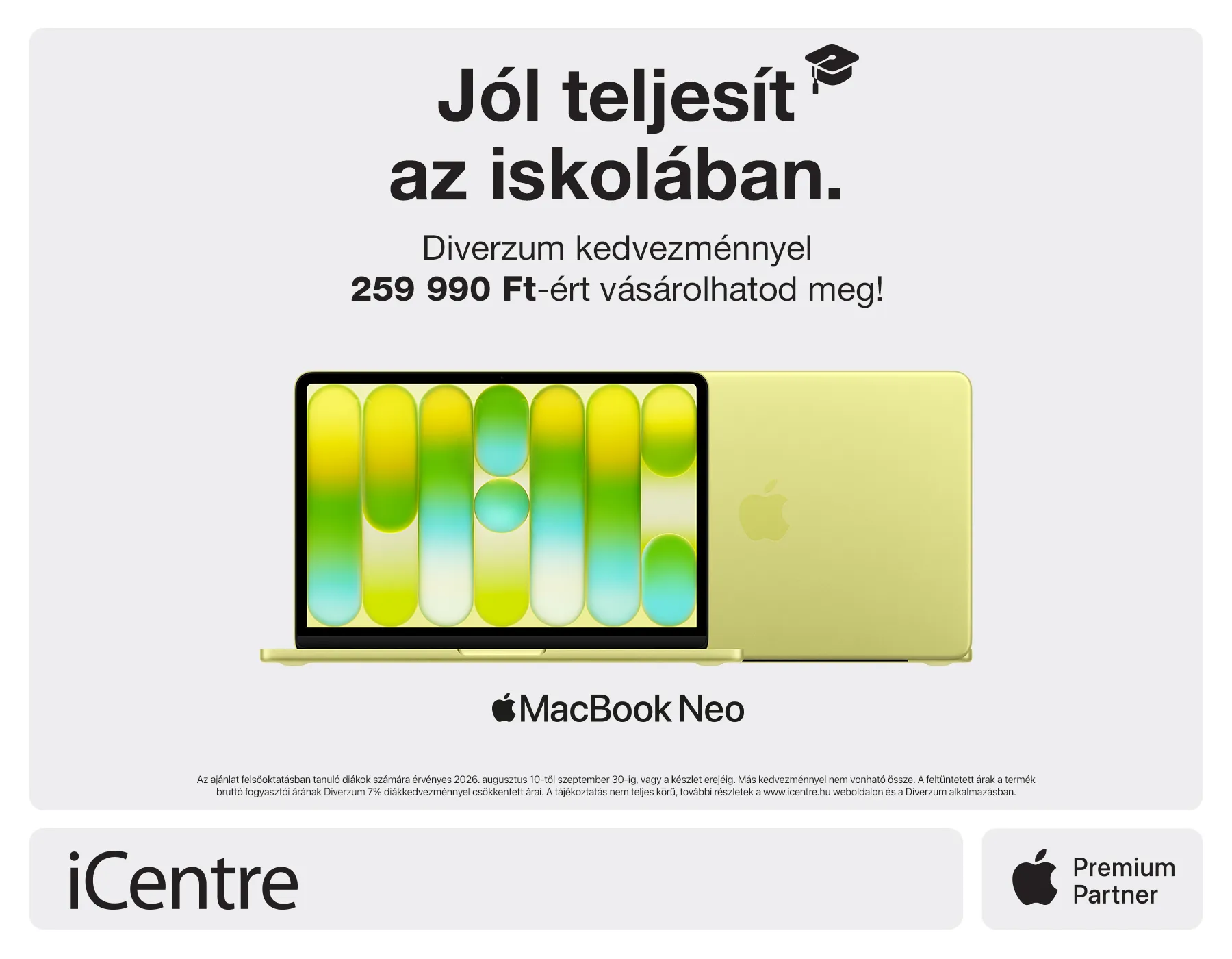 Macbook Neo diákoknak