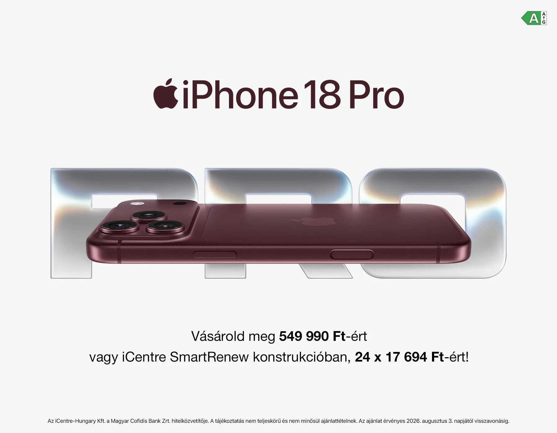 iPhone 18 Pro megvásárolható