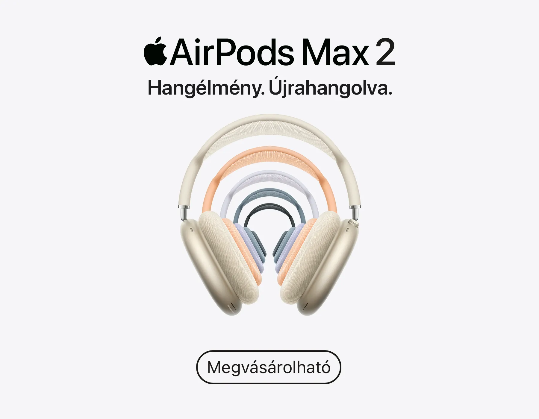 Új AirPods Max 2 Apple H2 chippel, 5 gyönyörű színben. Már megvásárolható.